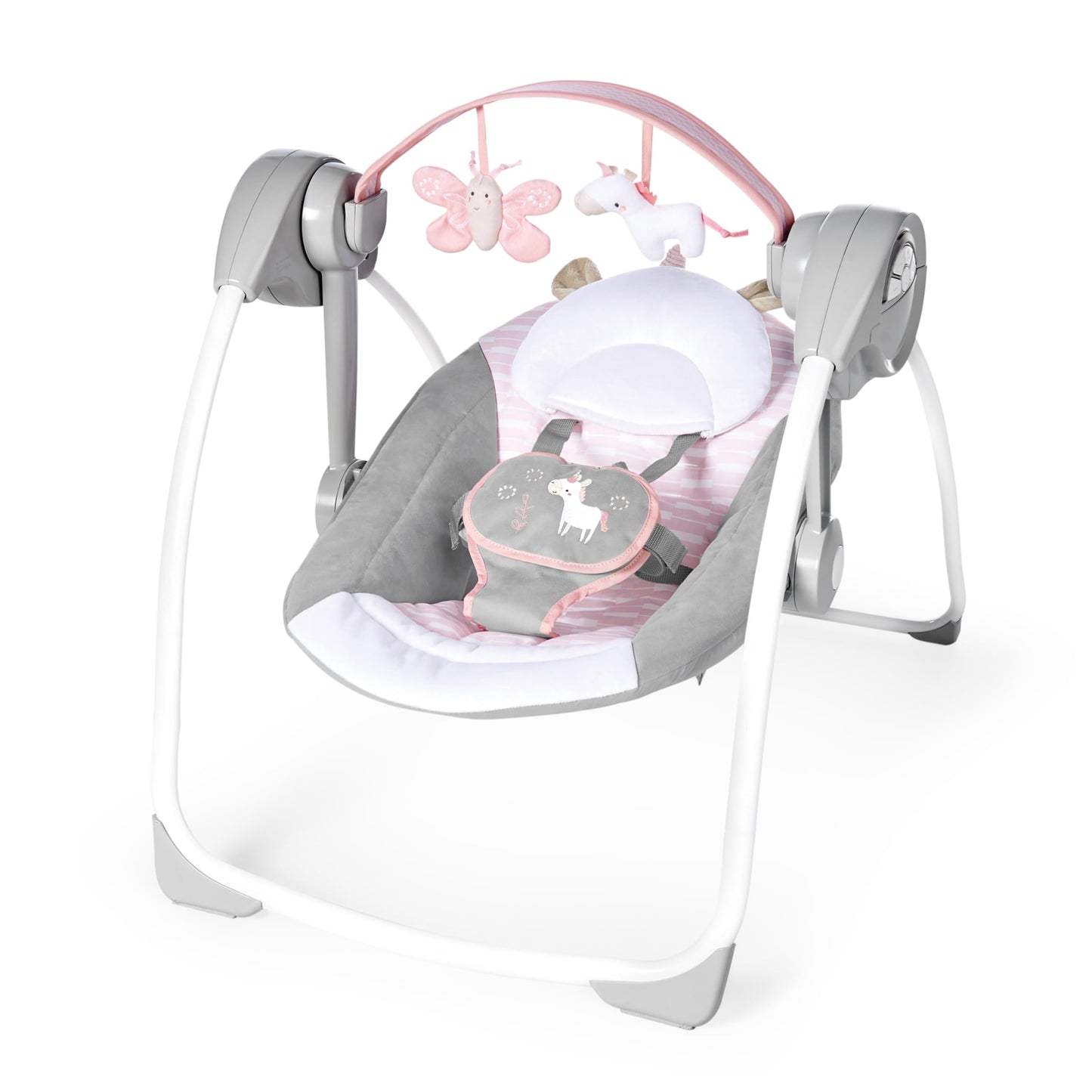 Ingenuity - Columpio portátil Comfort 2 Go Flora Compact con TrueSpeed