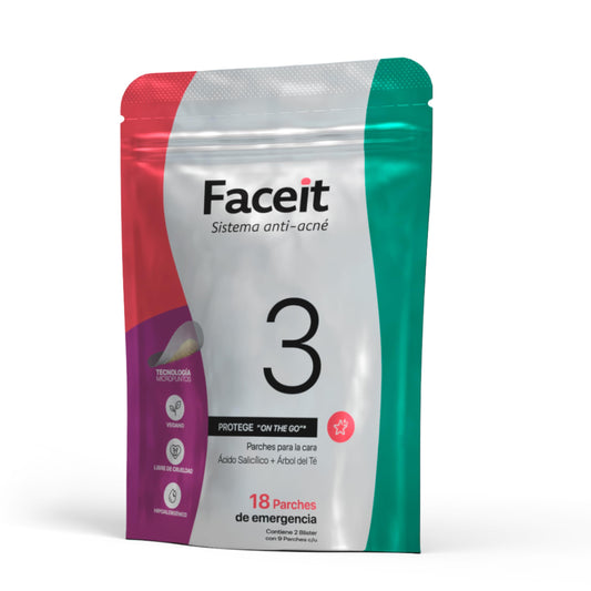 FACEIT Parches Faceit Anti-acné Con Tecnología Micropuntos I 18 parches antiacné con ácido salicílico y árbol de té