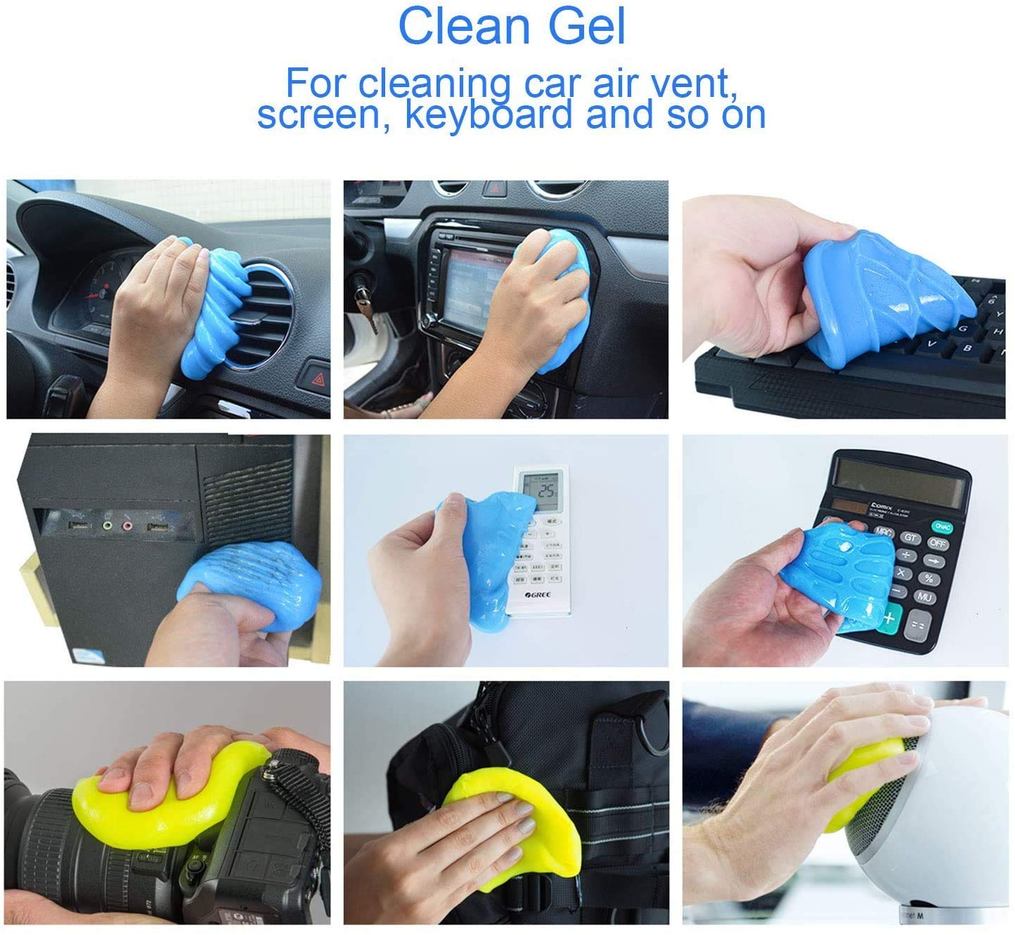 Jesocup, Gel de Limpieza para Artículos Eléctronicos, Color Azul, 160 Gramos