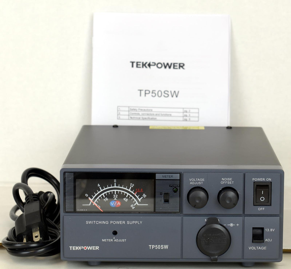 Fuente de Alimentación Analógica TekPower TP50SW 50 Amp 13,8 V DC con Cargador de Mechero