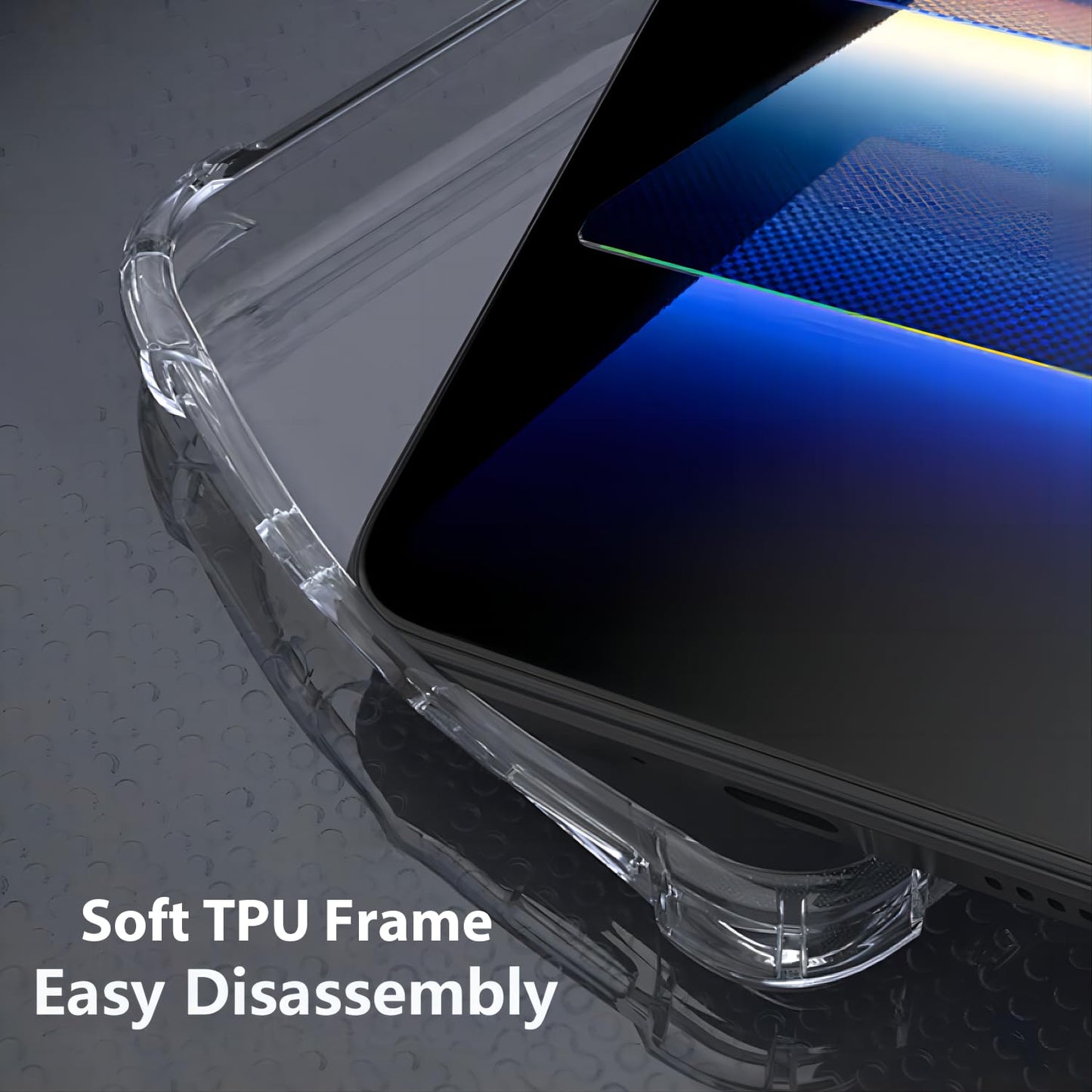 Funda TPU Transparente USTIYA para OPPO Reno 12 F 5G Shock-Absorción con Protección de Esquinas