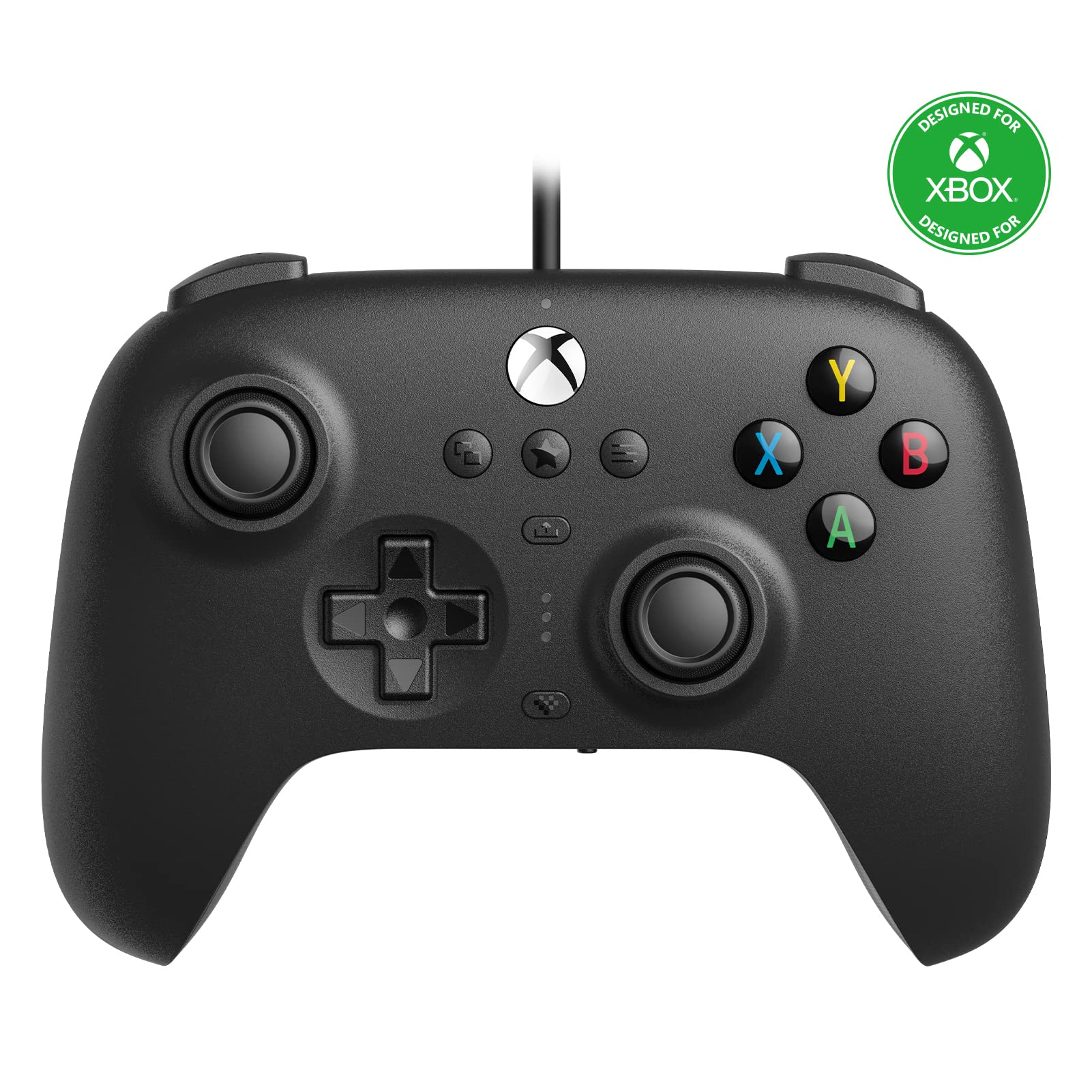 Controlador con Cable 8Bitdo para Xbox Series X y S, Xbox One, Windows 10 y 11 Negro Con Licencia Oficial