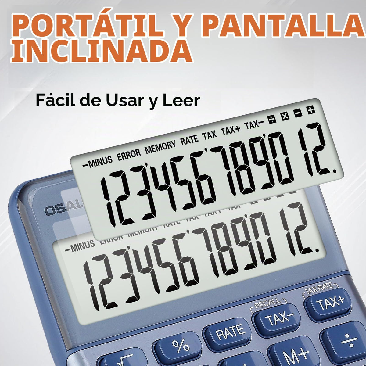 Calculadora de Escritorio Pendancy Negra con Pantalla LCD de 12 Dígitos y Energía Solar para Contabilidad
