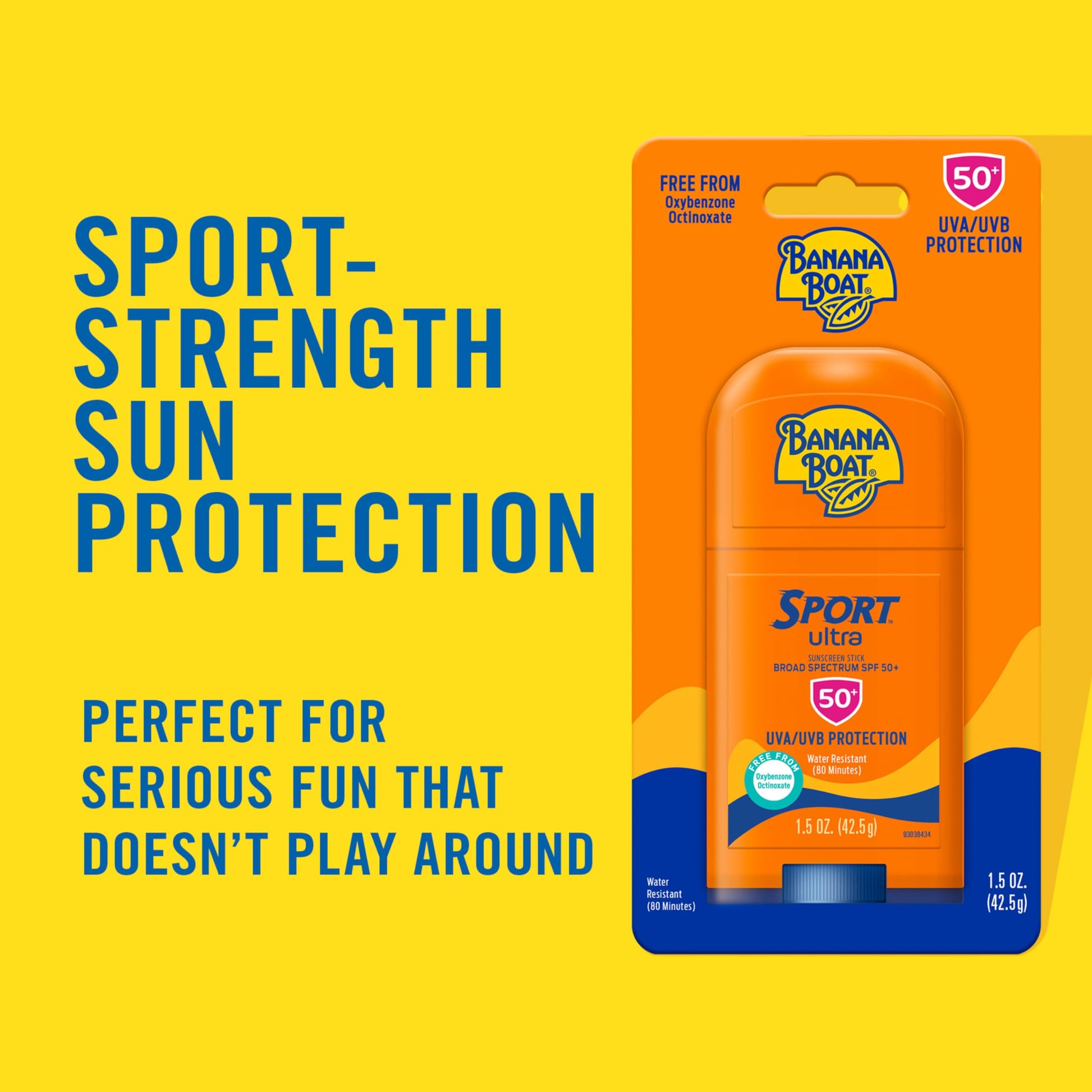 Banana Boat Ultra Sport Sunscreen Stick, New Look, SPF 50+, 1.5 oz