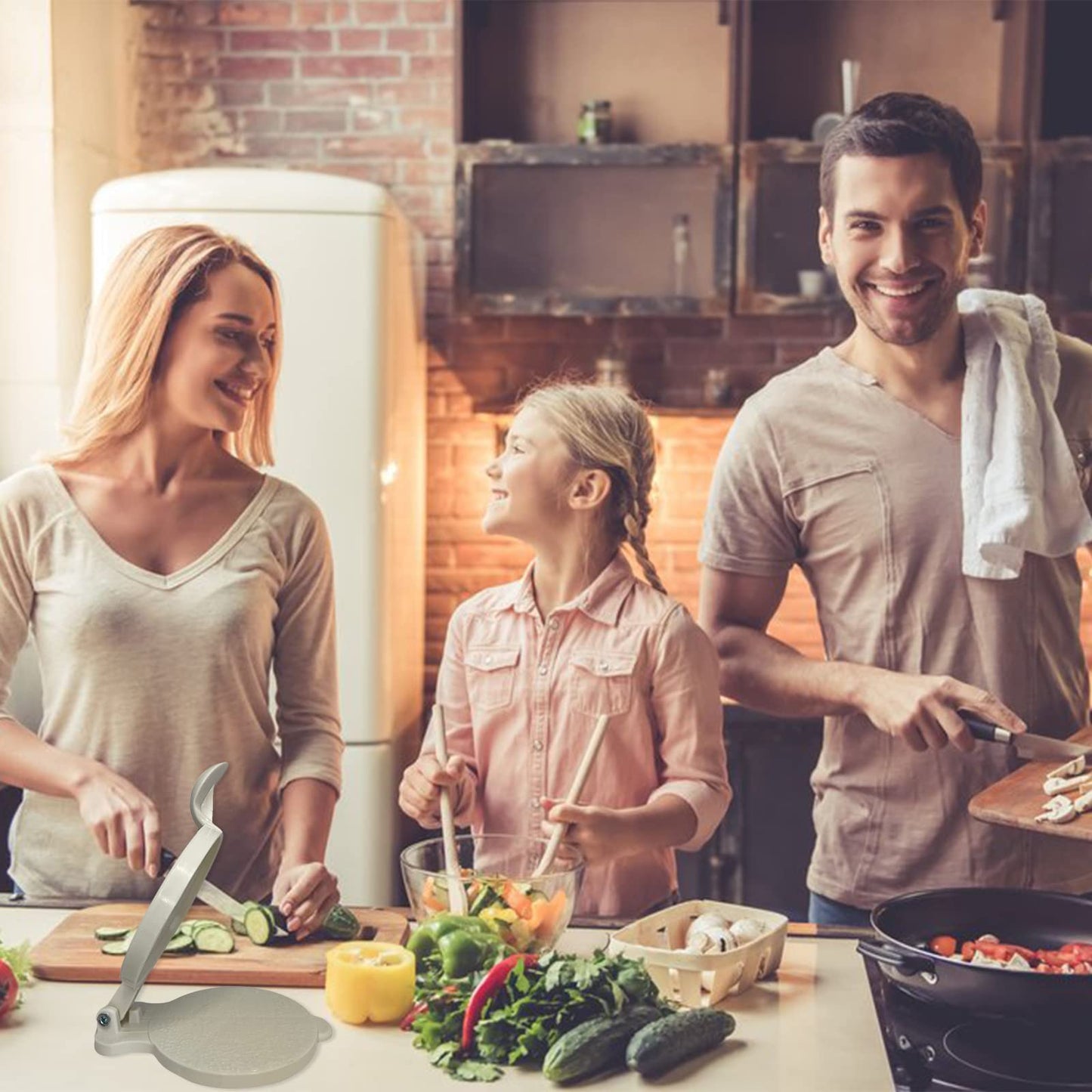 Prensa de Plástico Gordita 5 Pulgadas Pequeña para Masa Premium