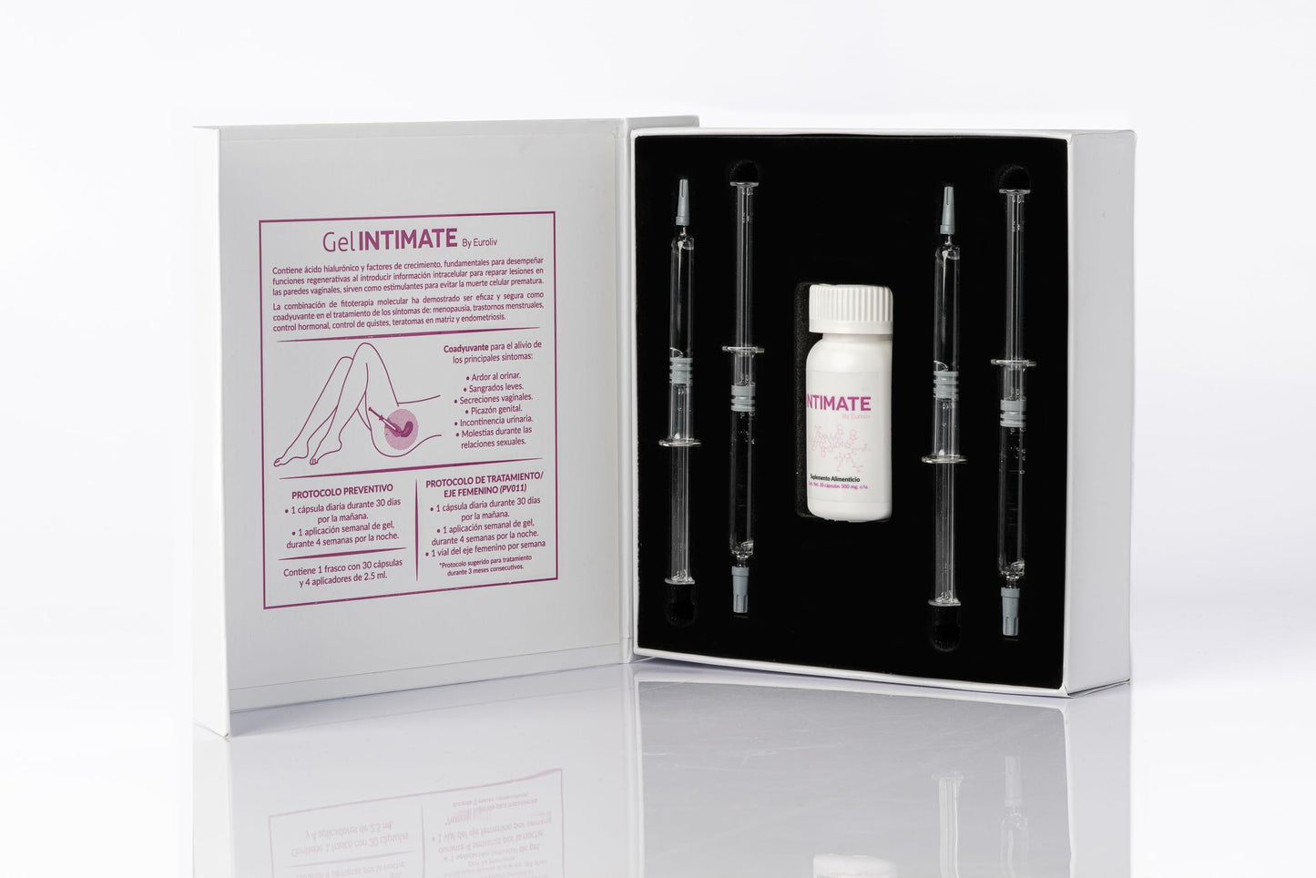 Gel Intimo para Tratamiento Rejuvenecedor Vaginal con Acido Hialurónico y Factores de Crecimiento - Recuperación Celular - Para Ardor al Orinar, Sangrados Leves, Secreciones Vaginales, Picazón Genital, Incontinencia Urinaria, Molestias durante las Relacio