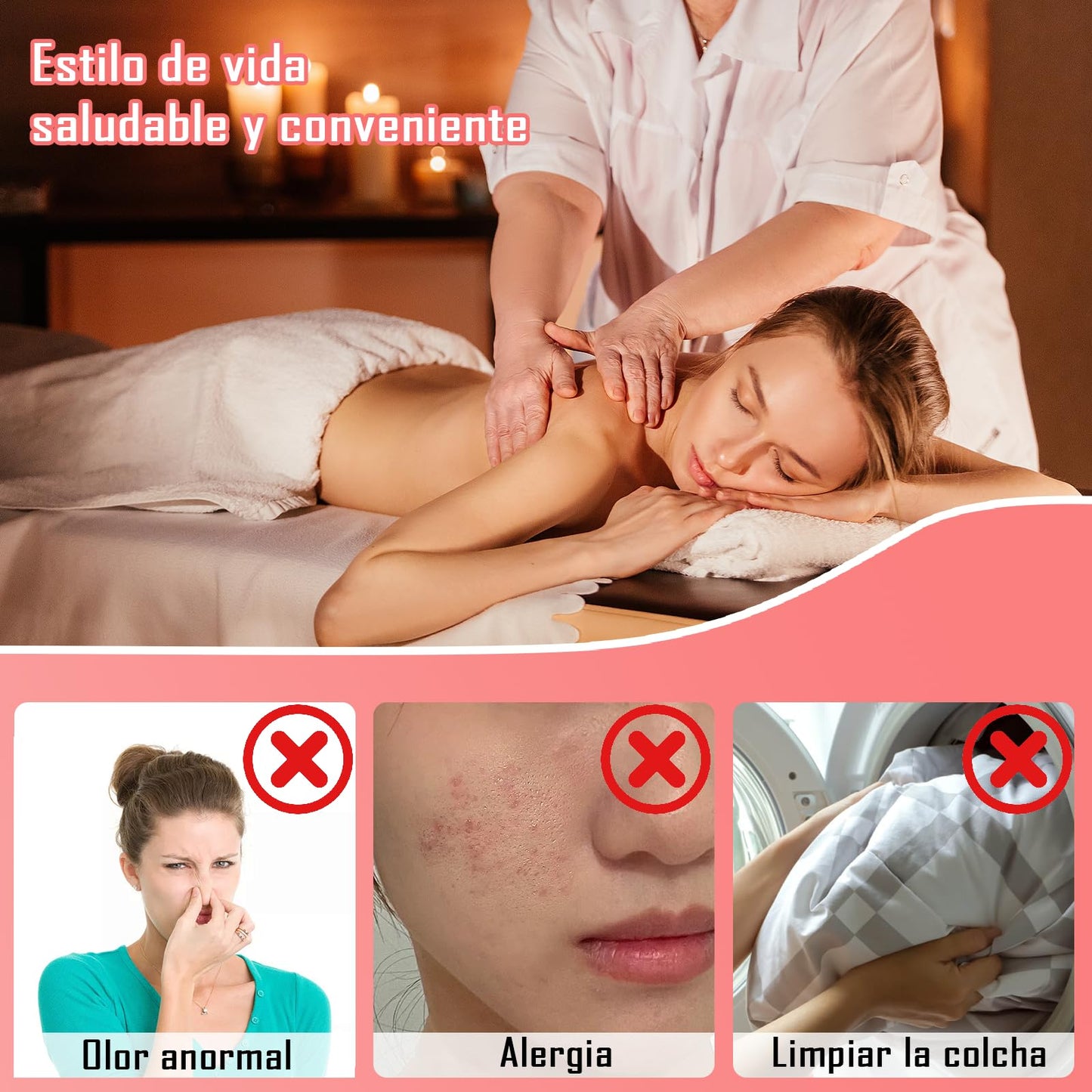 Sábanas Desechables Camilla Masaje 180x80 cm Transpirable y Suave Campos Quirúrgicos SPA