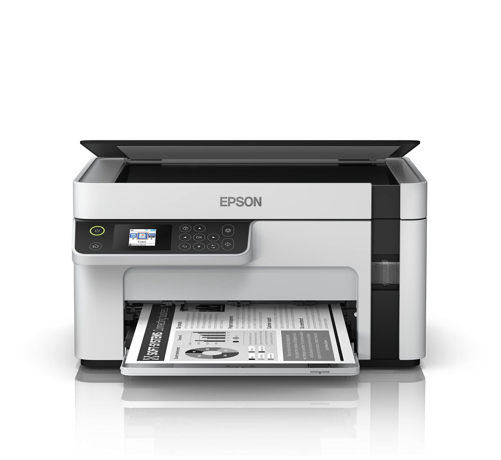 Impresora Epson Ecotank Blanco y Negro M2120