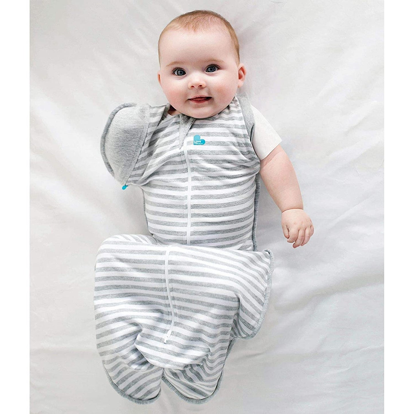 Love To Dream Swaddle UP, Saco para Dormir Bebe de Transición Ideal para el Sueño Cómodo - Saquitos para Dormir Bebe 8.6-10.9 Kg para Climas de 20°C - 24°C - Costal de Algodón Color Gris