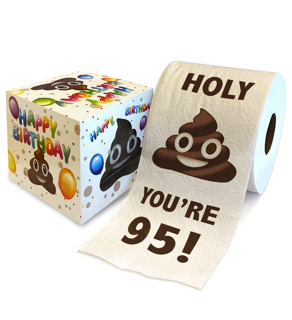 Papel Higiénico Impreso Holy Poop You're 95 Divertido para Broma Cumpleaños
