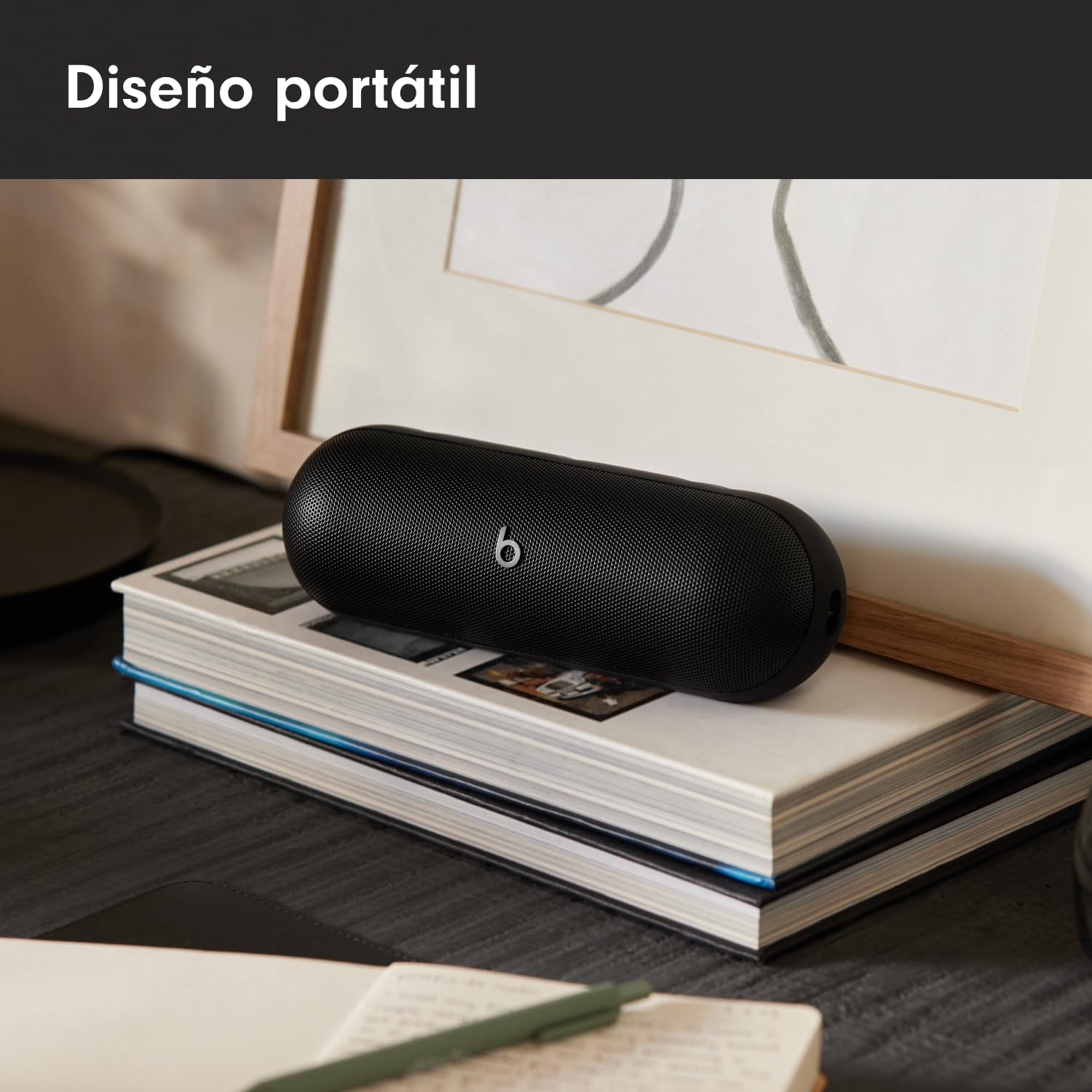 Beats Pill (Última versión)– Altavoz Bluetooth portátil, hasta 24 Horas de batería, Resistente al Agua, Compatible con Apple y Android, Sonido Potente para el hogar, Exteriores y Viajes– Negro Mate