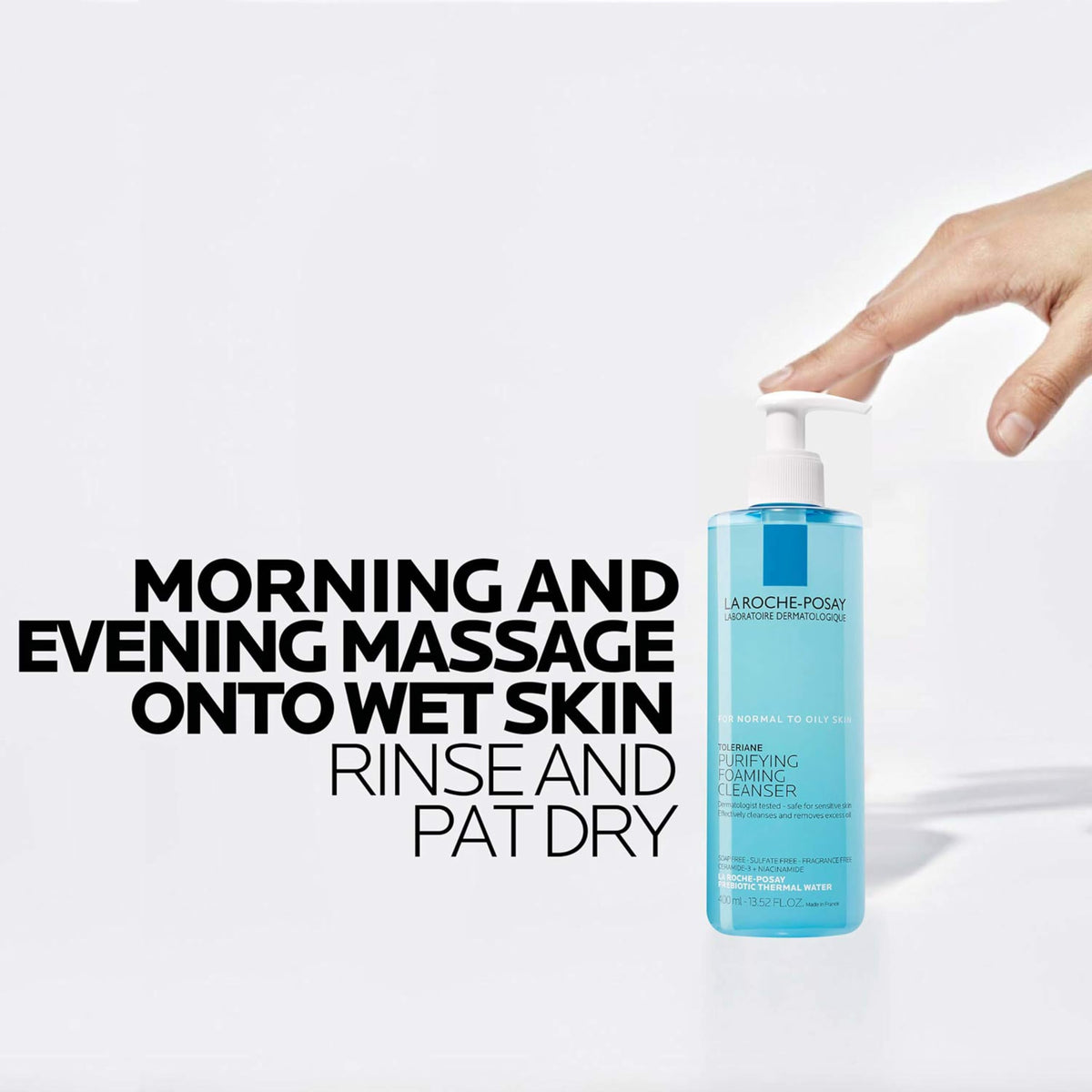 La Roche-Posay - Limpiador espumoso purificante Toleriane, 13.52 onzas líquidas Oz.