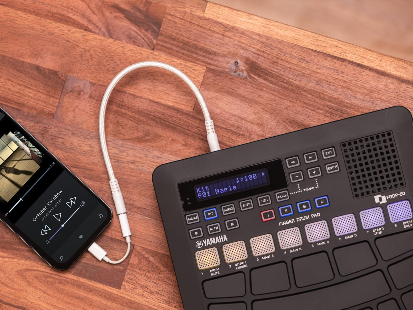 Almohadilla Electrónica Yamaha FGDP-50 Negra