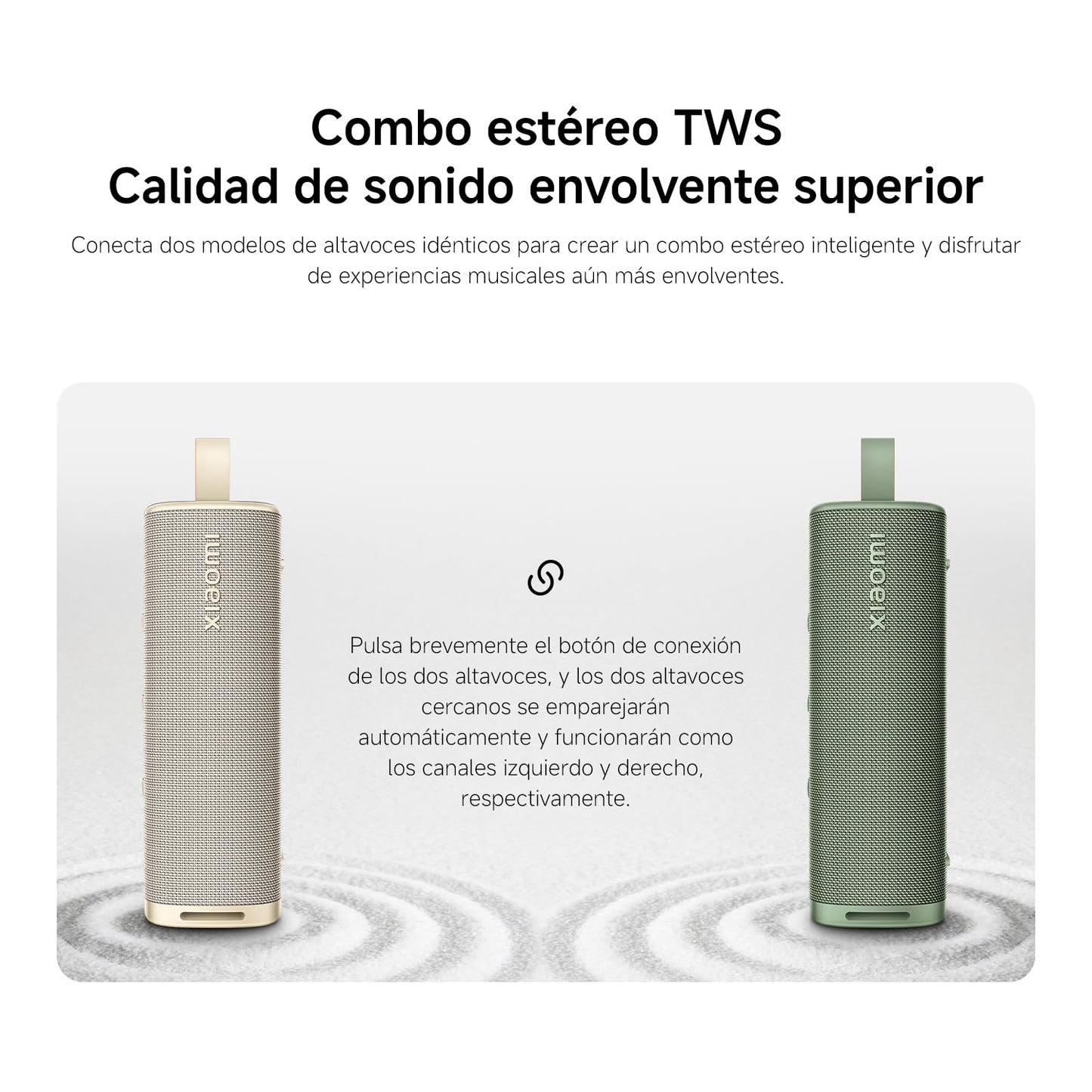 XIAOMI Sound Outdoor Verde | Bocina Portátil de 30W con Sonido Potente | hasta 12 Horas de Reproducción | Sonido Estéreo con TWS | Waterproof IP67 | Bluetooth 5.4 | Altavoz con micrófono Integrado