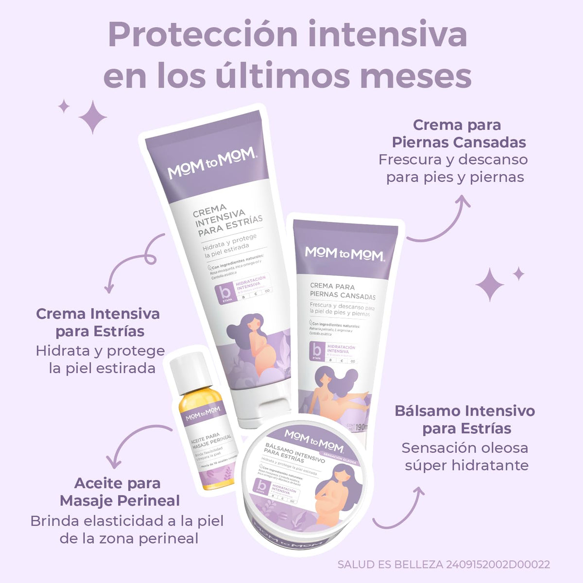 MOM to MOM Kit Etapa B + SPA Protege intensivamente y Consiente la Piel en los últimos meses del Embarazo