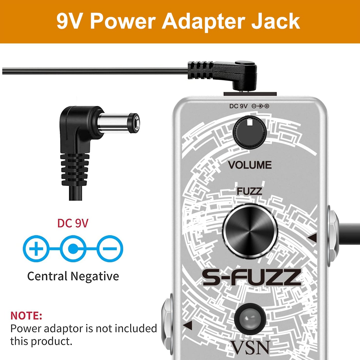 VSN Delay Slow Hand Effect Guitar Pedal for Digital Pedals Electric Guitar Slow Gear Effects Pedal Ture Bypass Mini Size …