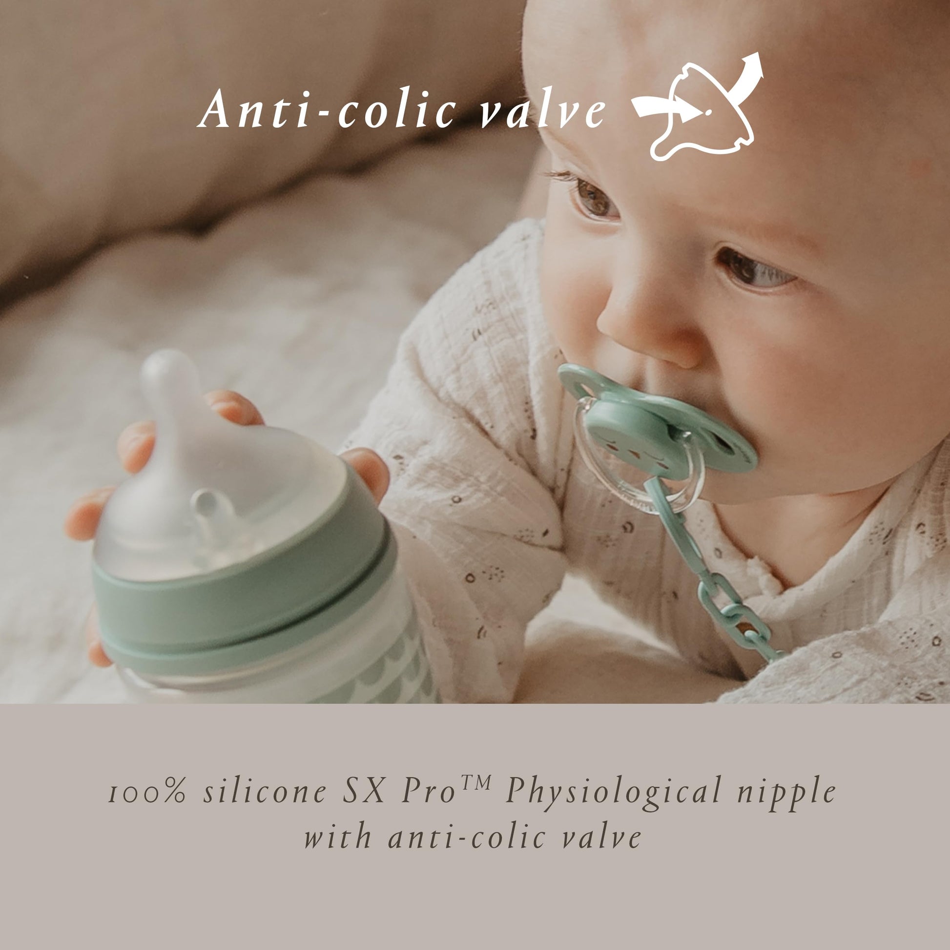 Biberón Anticólicos Suavinex Beige 0 Meses