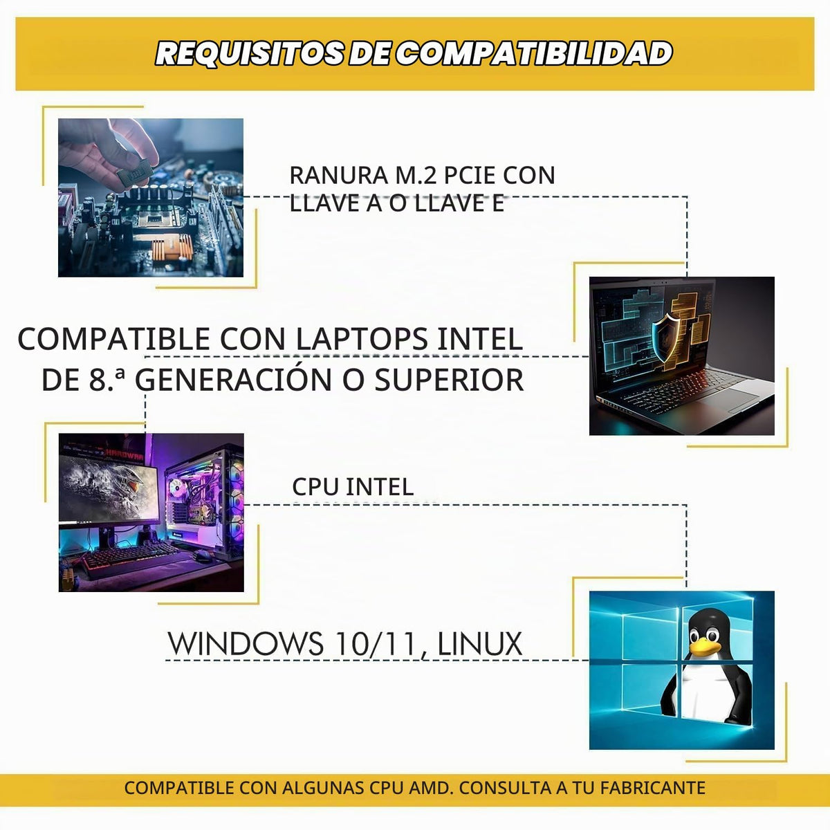 Tarjeta WiFi 6E HighZer0 Electronics Killer Series Negro M.2 para PC Compatible con Bluetooth 5.3 para Intel AX1675x Gaming