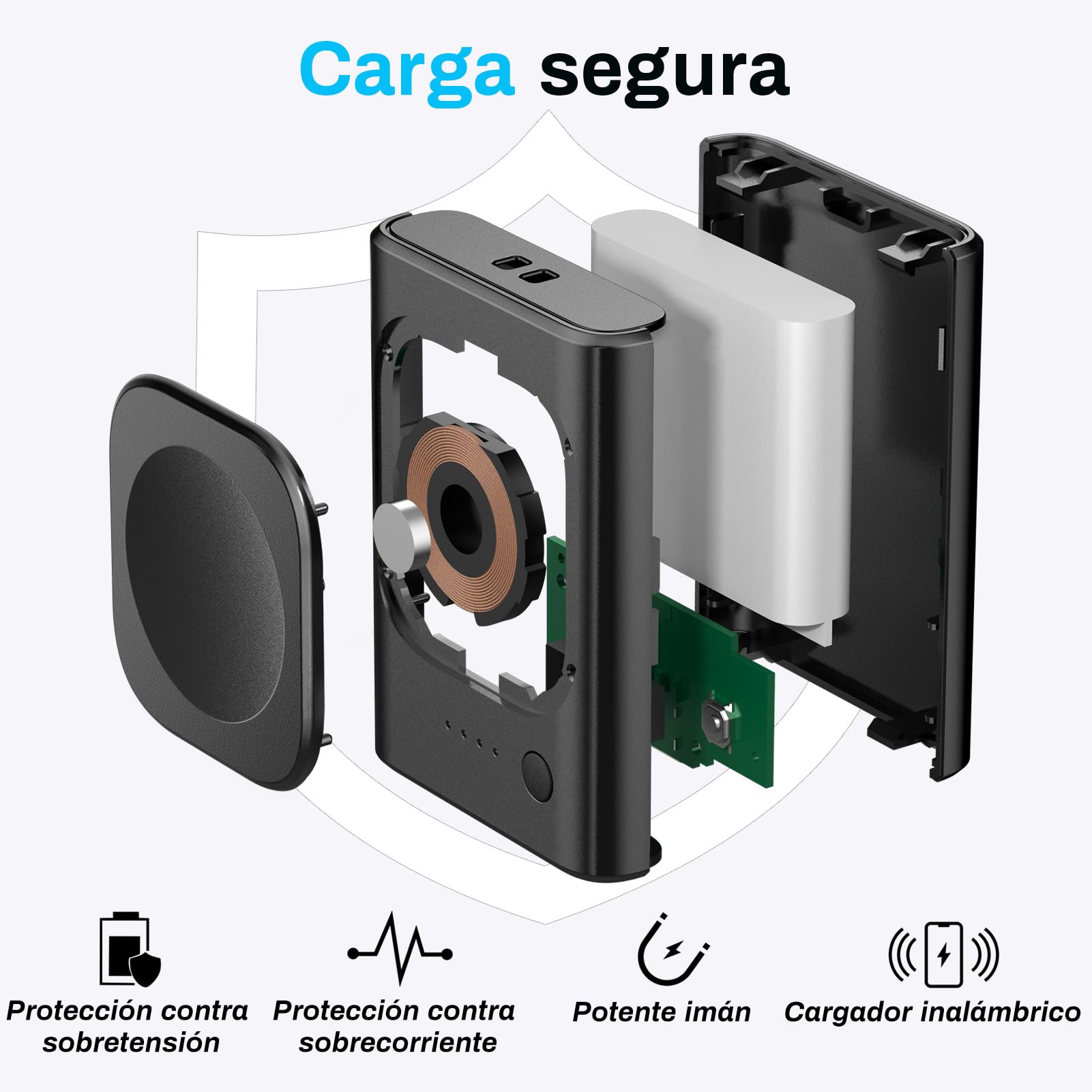 Cargador para Samsung Galaxy Watch 8/8 Classic/Ultra/7, Cargador portátil de 1800 mAh para Galaxy Watch FE/6/6 Classic/5/5 Pro/4/3/Active 2, para Samsung Gear S3/Sport Watch Charger con Llavero