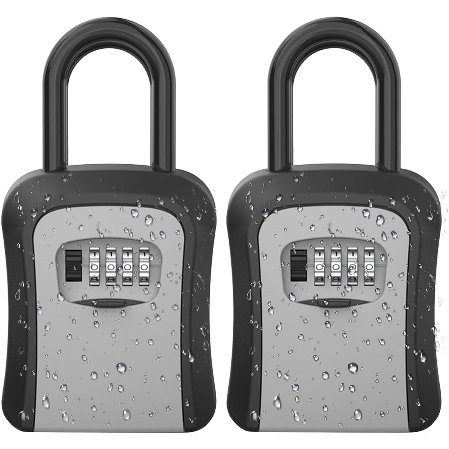 Caja para Llaves Lockbox Gris de 4 Dígitos Reiniciable Impermeable para Oficinas y Hogar