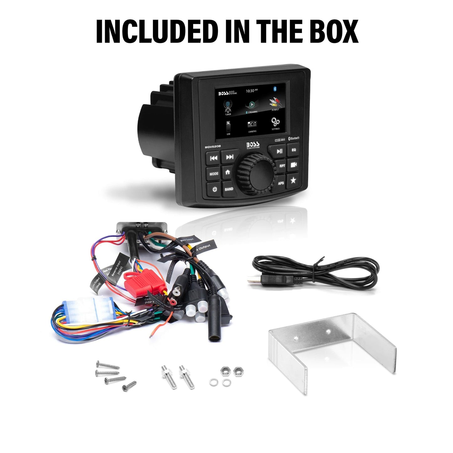 Boss Audio MGV520B Marine Stereo Head Unit - AM/FM/BT/USB [MGV520B]