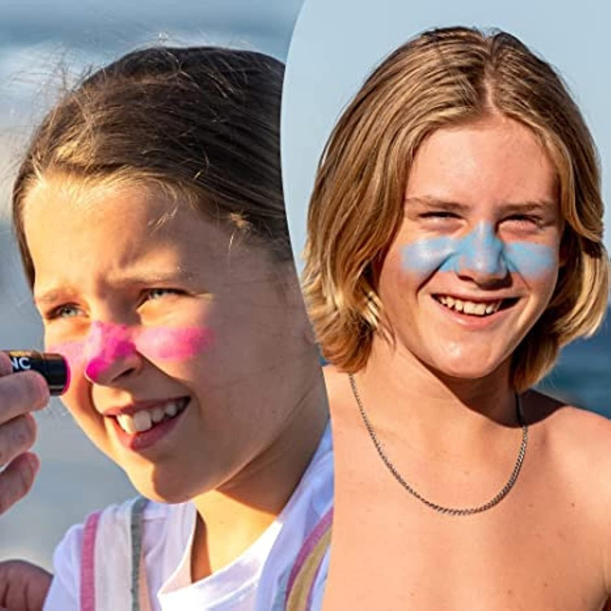 Fotoprotector Mineral en Barra Sun Zapper Arcoiris SPF 50+ Rosa Azul Amarillo Verde Paquete de 4