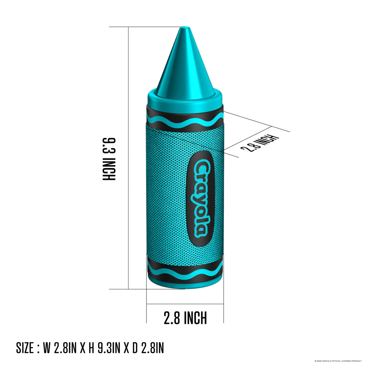 Altavoces Bluetooth Inalámbricos Crayola en Forma de Crayón para Niños con Sonido HD y Emparejamiento TWS BT 5.3