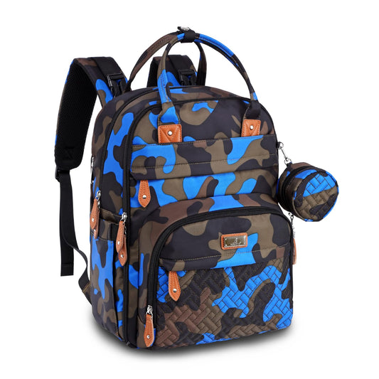 Mochila de Pañales BabbleRoo Negro Multifunción con Almohadilla Cambiadora Unisex