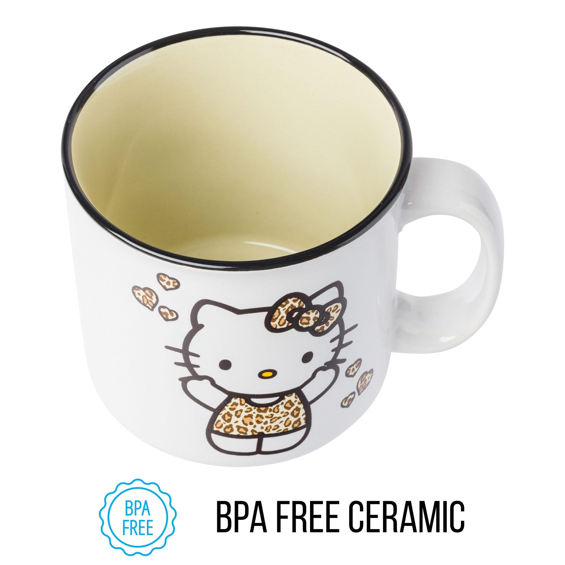 Taza de Cerámica Silver Buffalo Sanrio Hello Kitty Blanco para Campista
