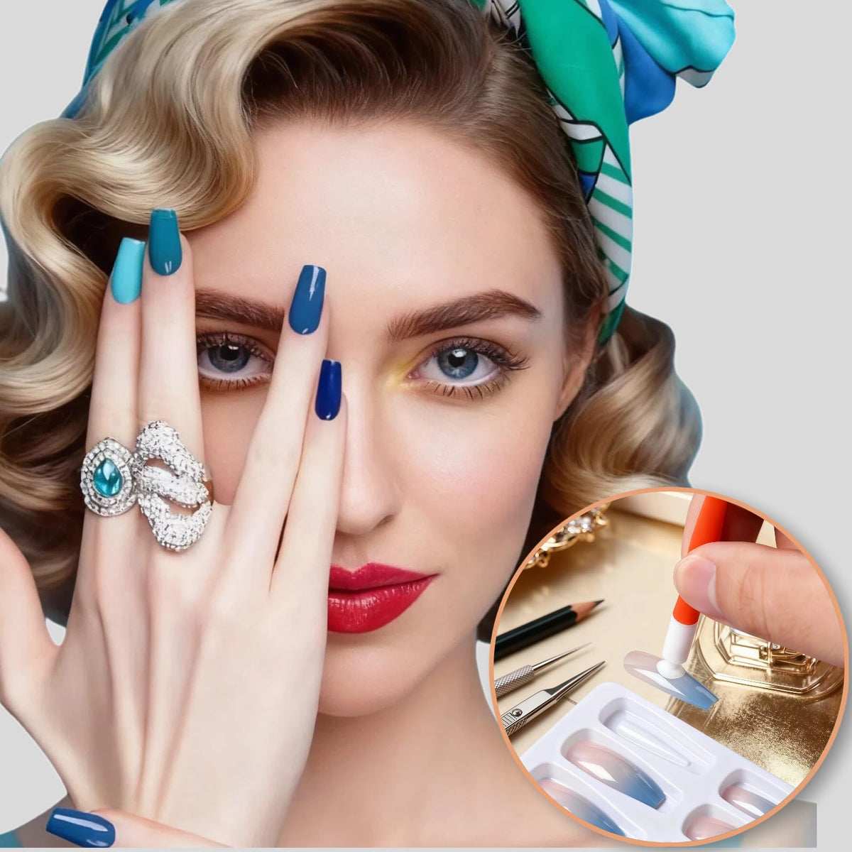 Herramientas para Presionar Uñas VONMAOGU en Silicona, Doble Extremo y Palanca para Manicura DIY