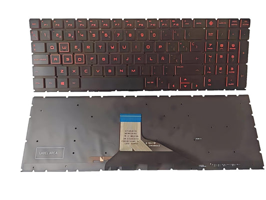 Teclado de Repuesto HP Omen rojo retroiluminado para Portátil