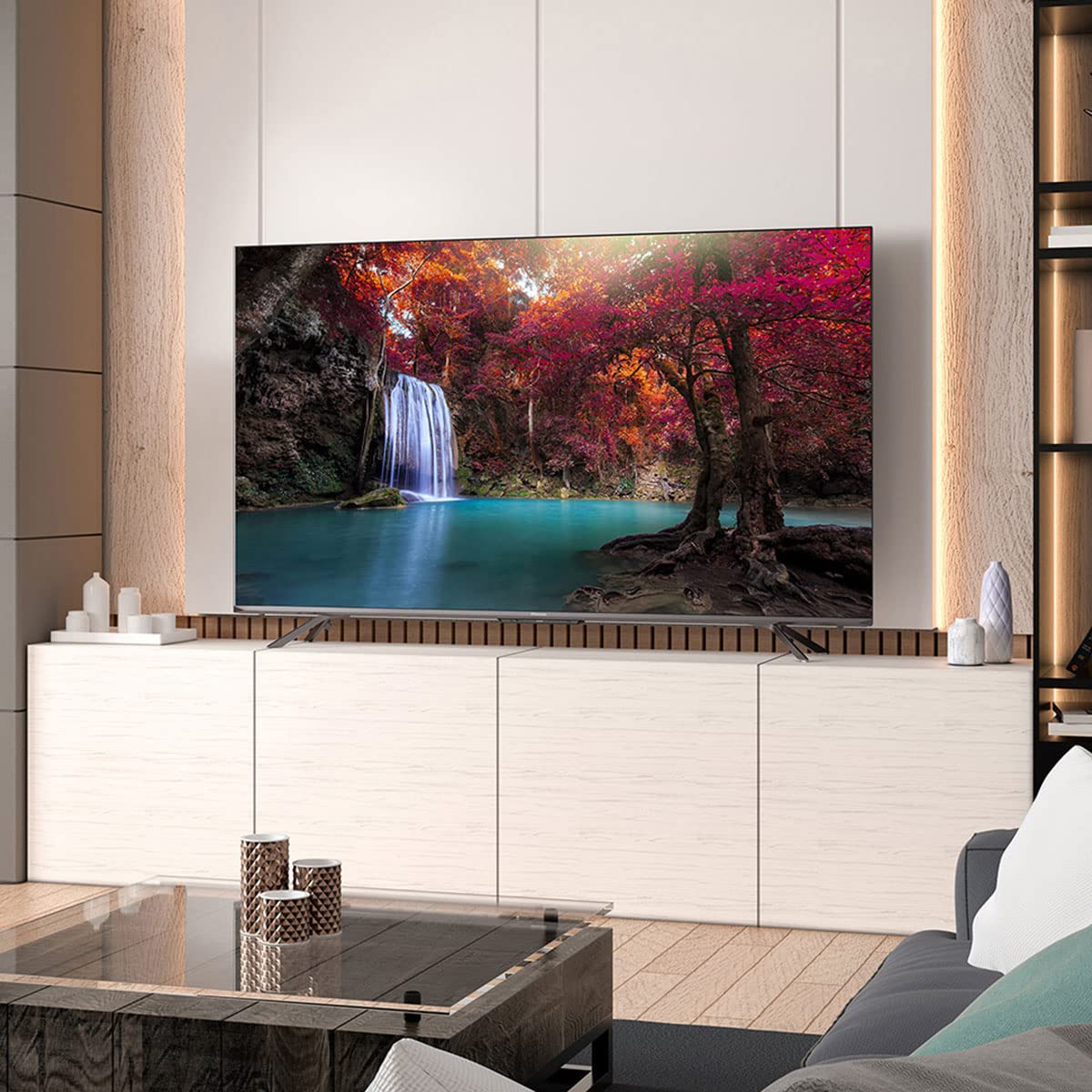 Pantalla ULED Hisense 55 Pulgadas 4K UHD Premium Android TV con Google Assistant y FreeSync 2021