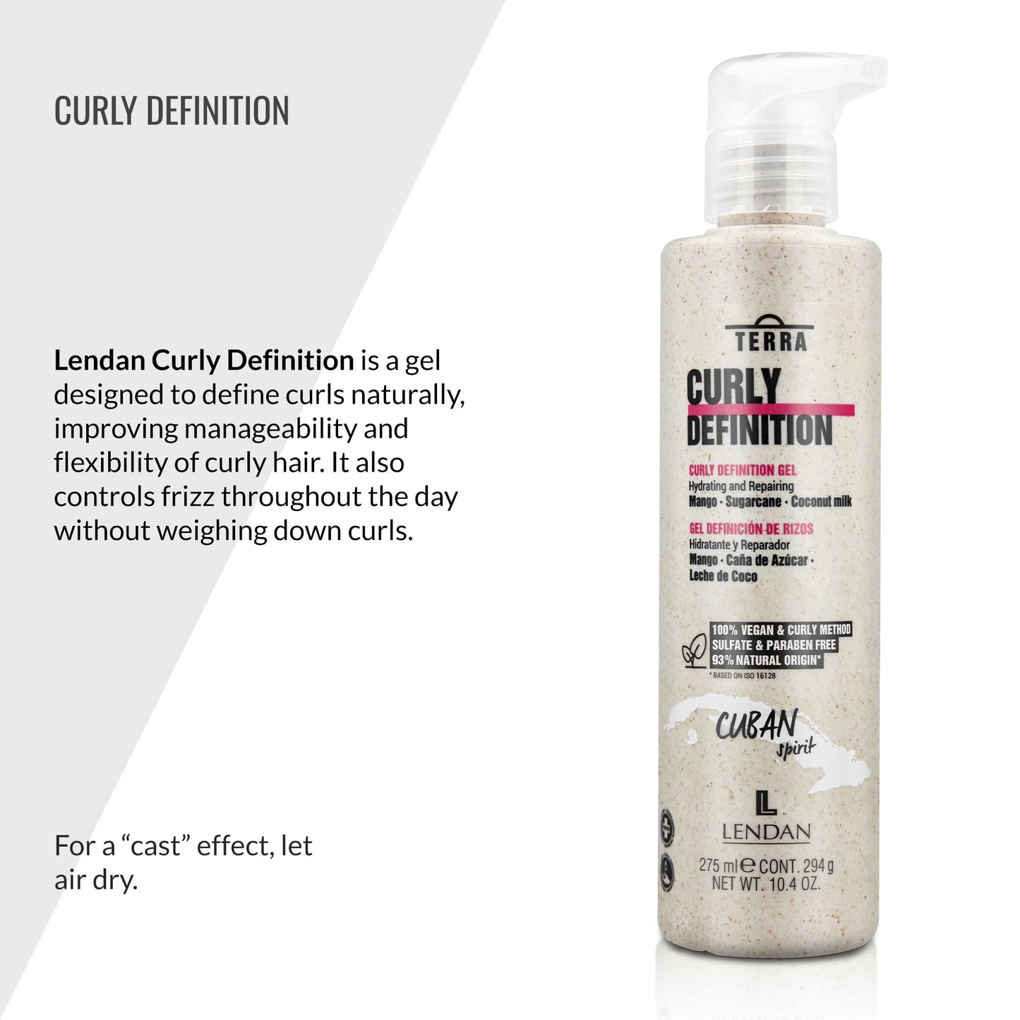 Lendan Terra Curly Definition 275ml Gel para definicion de rizos