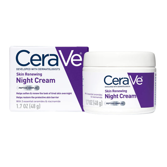 CeraVe - Renewing System, Crema de noche renovadora para la piel, 1.7 onzas