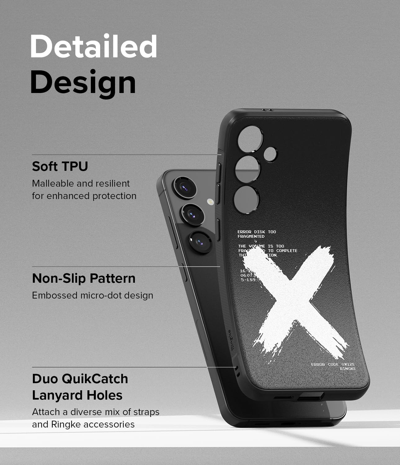 Funda Antihuellas Ringke para Samsung Galaxy S24 Negra Antideslizante
