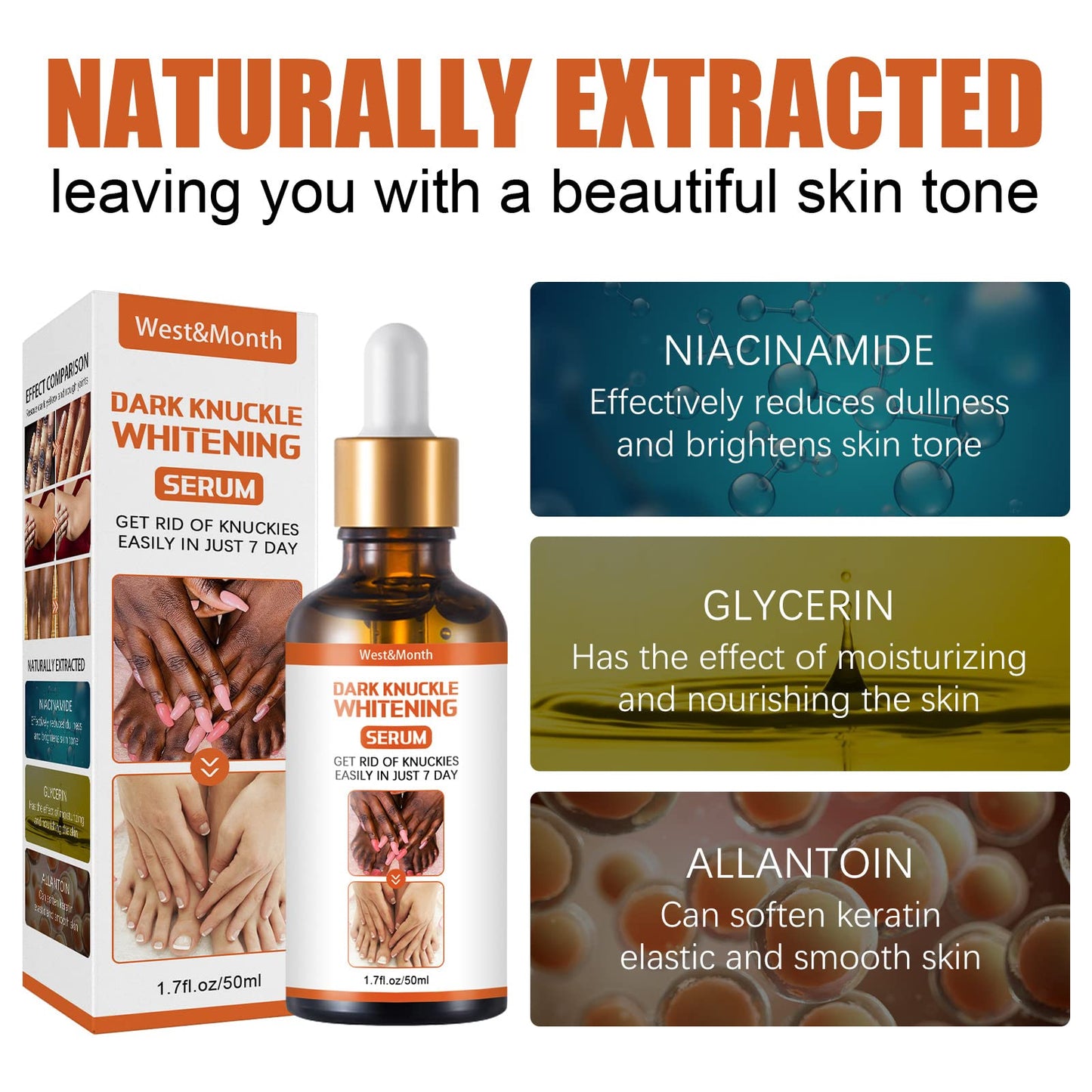 Serum Aclarador de Piel con Antioxidantes y Vitaminas para Codos y Rodillas - Tratamiento Natural - Corrige Acanthosis Nigricans