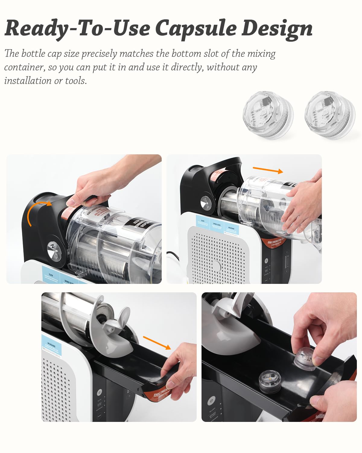 Luces LED de cápsula para Ninja Slushi FS301/FS300, sin instalación, 13 colores y 4 modos, diseño de tamaño de tapa de botella para accesorios de máquinas de Slushi, paquete de 2