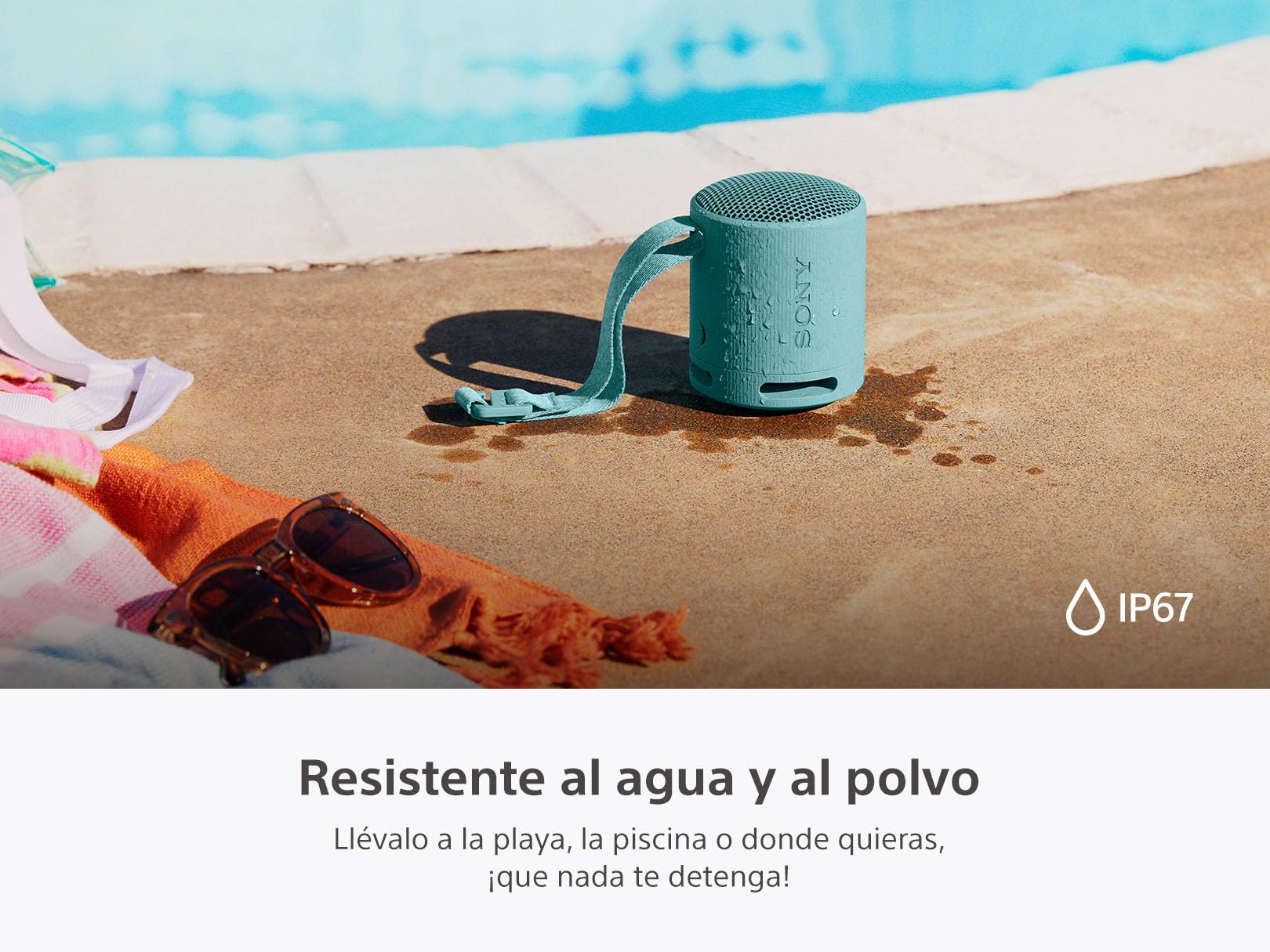 Sony Bocina inalámbrica portátil XB100 Sonido Potente y nítido