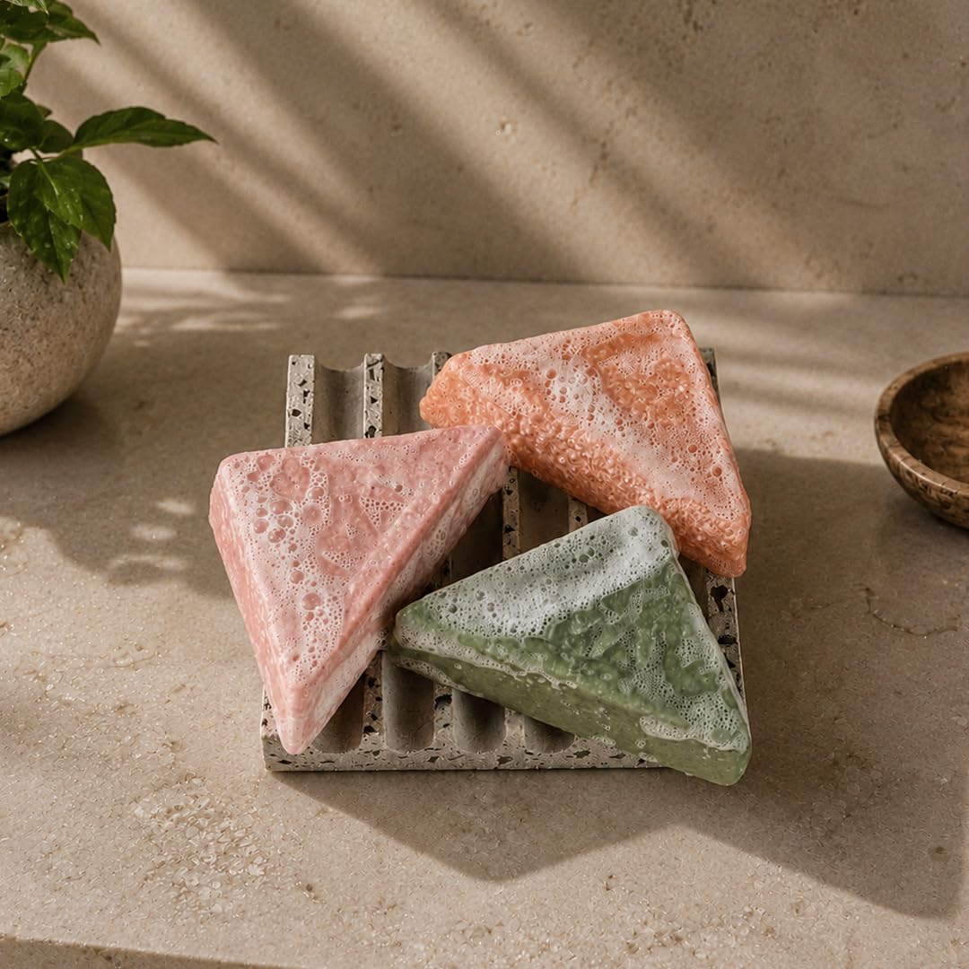 Set Shampoo en Barra AMAI Natural – Hidratante, Anticaída y Rizos Definidos – 3 Barras Sólidas Veganas, Sin Sulfatos, Ecológicas y Hechas en México
