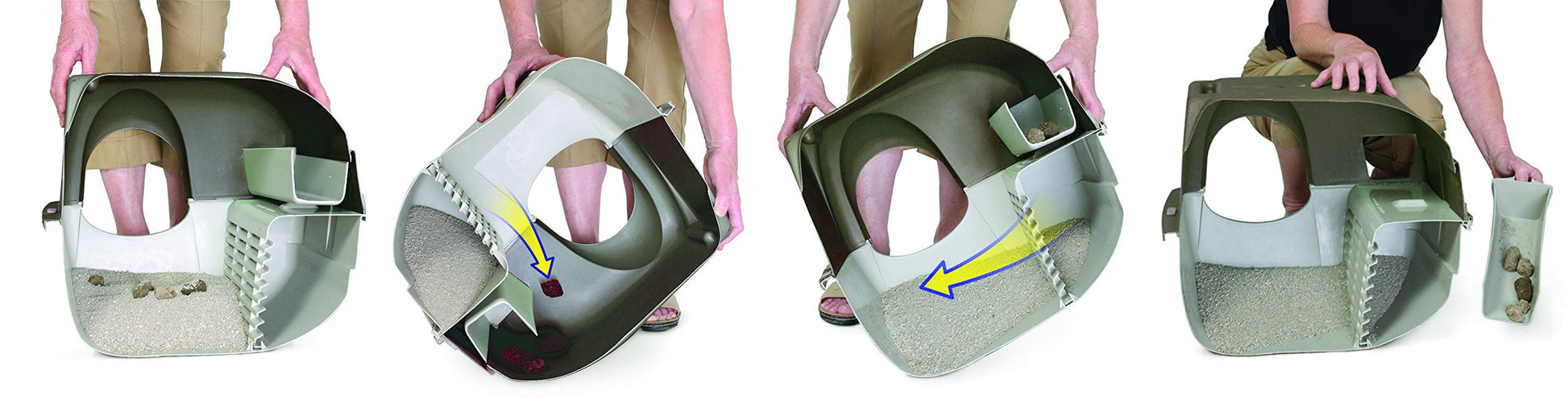 Caja de Arena de Limpieza Automática Omega Paw Peltre Roll 'n Clean Regular