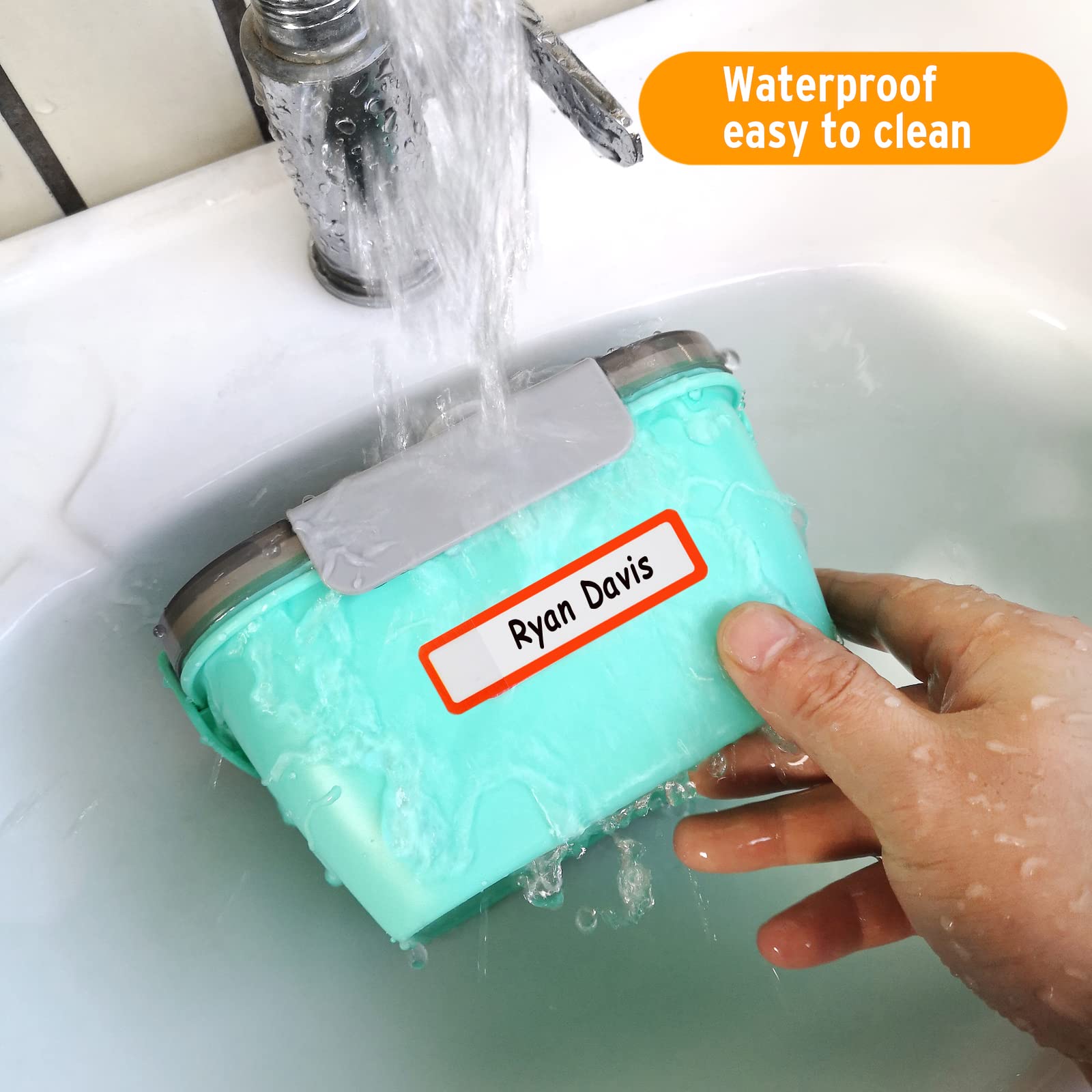 Etiquetas para biberones de bebé para suministros de guardería, 126 etiquetas impermeables para nombres para niños y escuelas, autolaminantes, aptas para lavaplatos, etiquetas adhesivas personalizadas para botellas de agua, taza para beber, lonchera