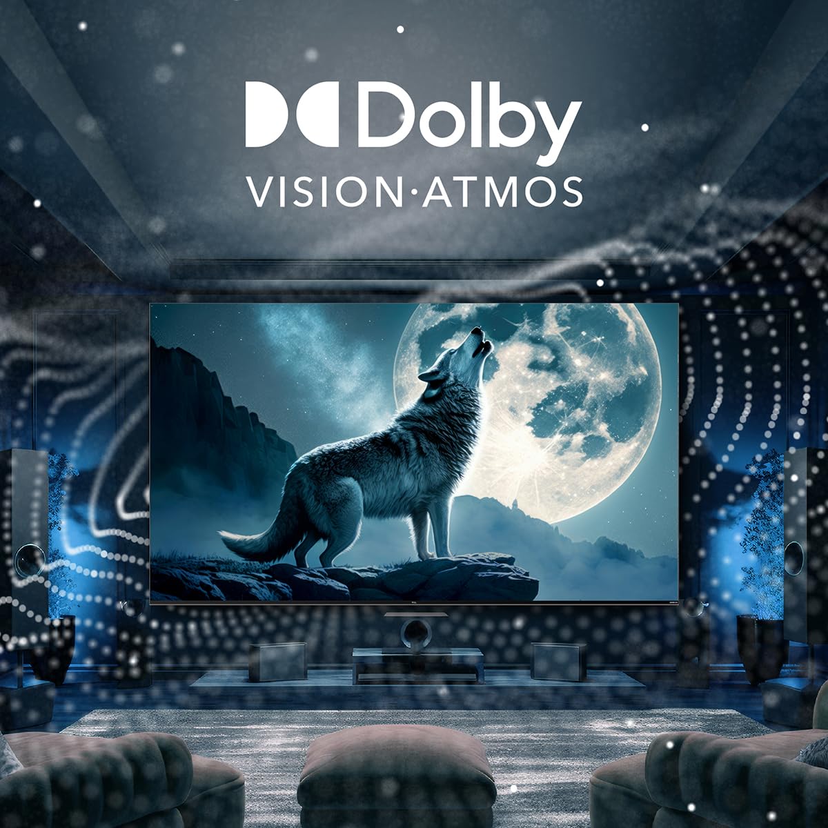 TCL Smart TV Pantalla 65" 65QM741G Google TV QLED -MiniLED | Dolby Vision HDR10 AIPQ 1300 NITZ DLG 240HZ IMAX | Dolby Atmos Virtual X Subwoofer 20W | Quad Core Bezel-Less |Compatible con Alexa