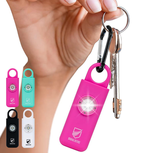 Alarma de Autodefensa Original Defense Magenta con Sirena de 130 dB y Luz LED para Mujer