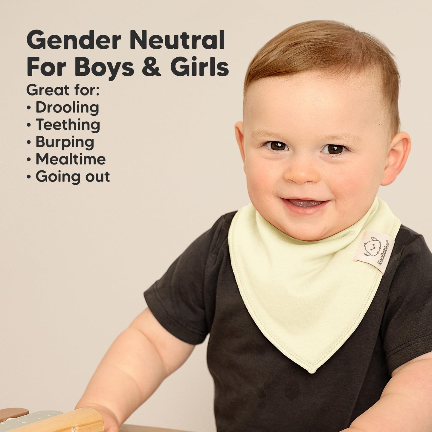 KeaBabies - Paquete de 8 baberos orgánicos para niñas - Baberos triangulares súper absorbentes para bebés babeos y dentición, 100% algodón extra suave para recién nacido, bebé de 0 a 36 meses (rocío)