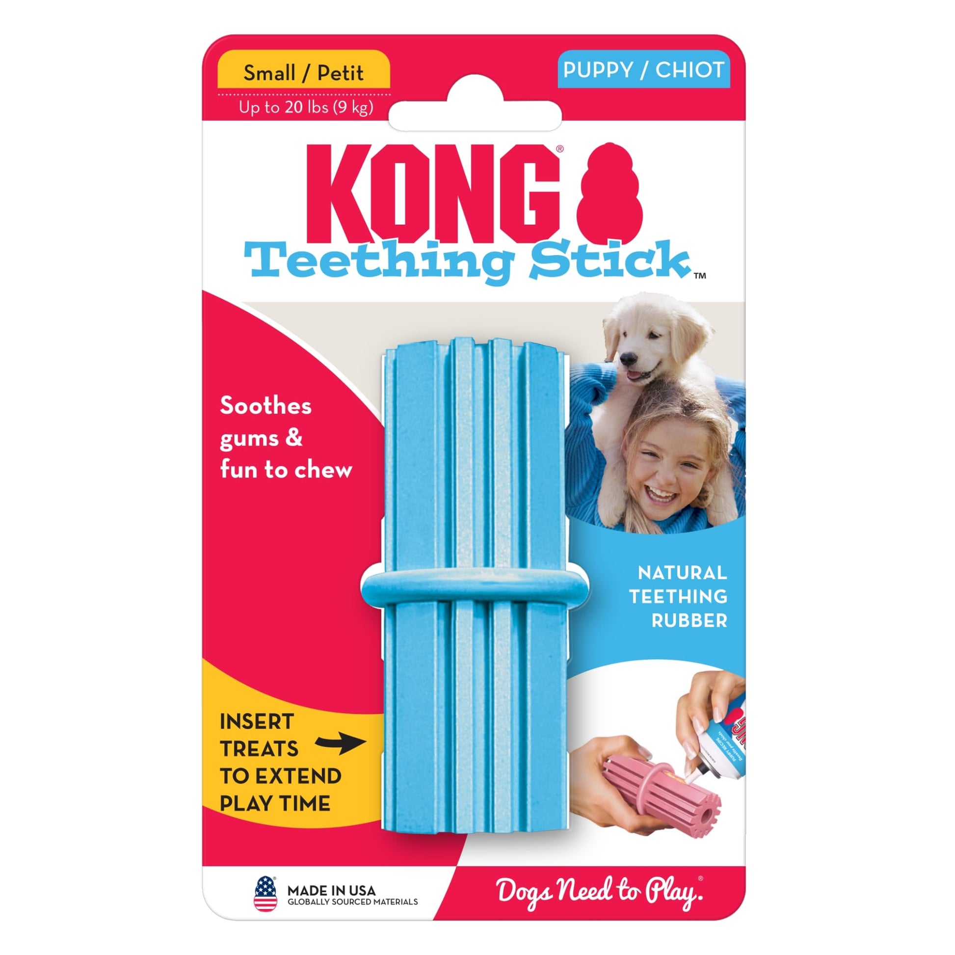 KONG Juguete en Forma de Barra para Cachorros en Dentición, pequeño