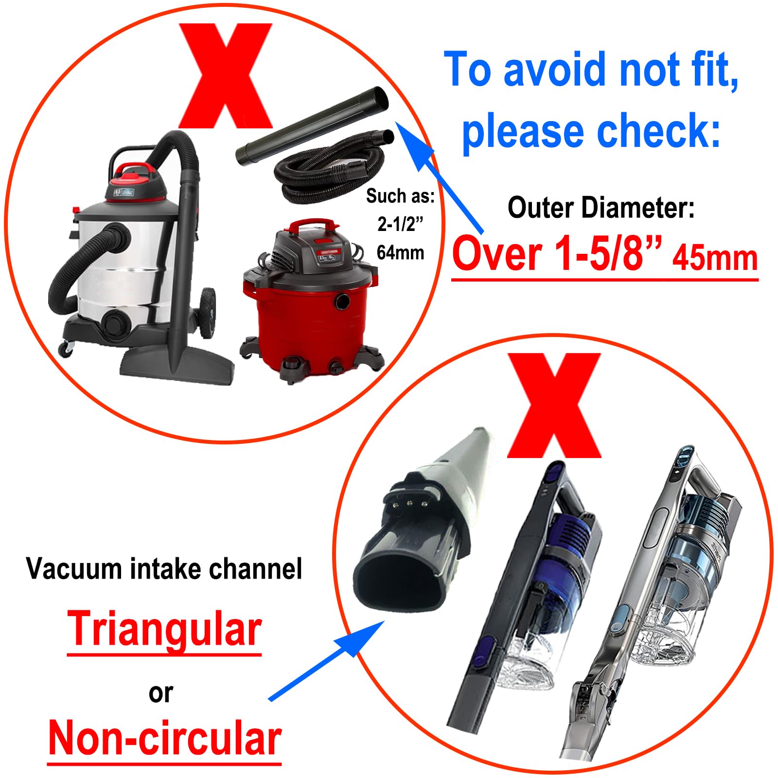 Kodahome Dog Shedding Brush Vacuum Attachment - Kit de herramientas para el novio de mascotas para la mayoría de las aspiradoras, con manguera de extensión Vac con adaptadores universales