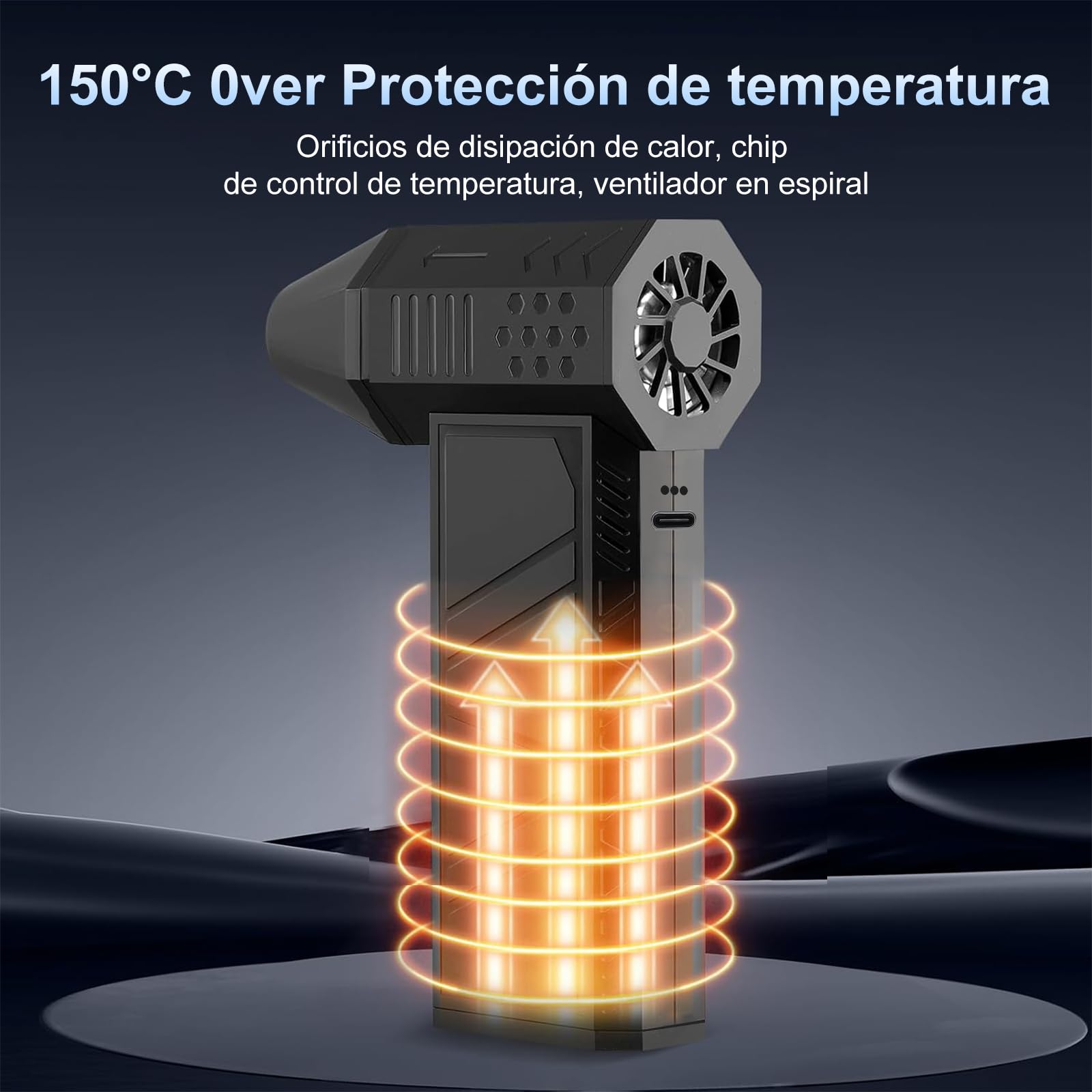 Colector de Polvo Eléctrico de Aire 130000 RPM, Plumero eléctrico inalámbrico, Ajustable en 3 posiciones, Plumero de Aire Adecuado para limpiar ordenadores, coches y muebles