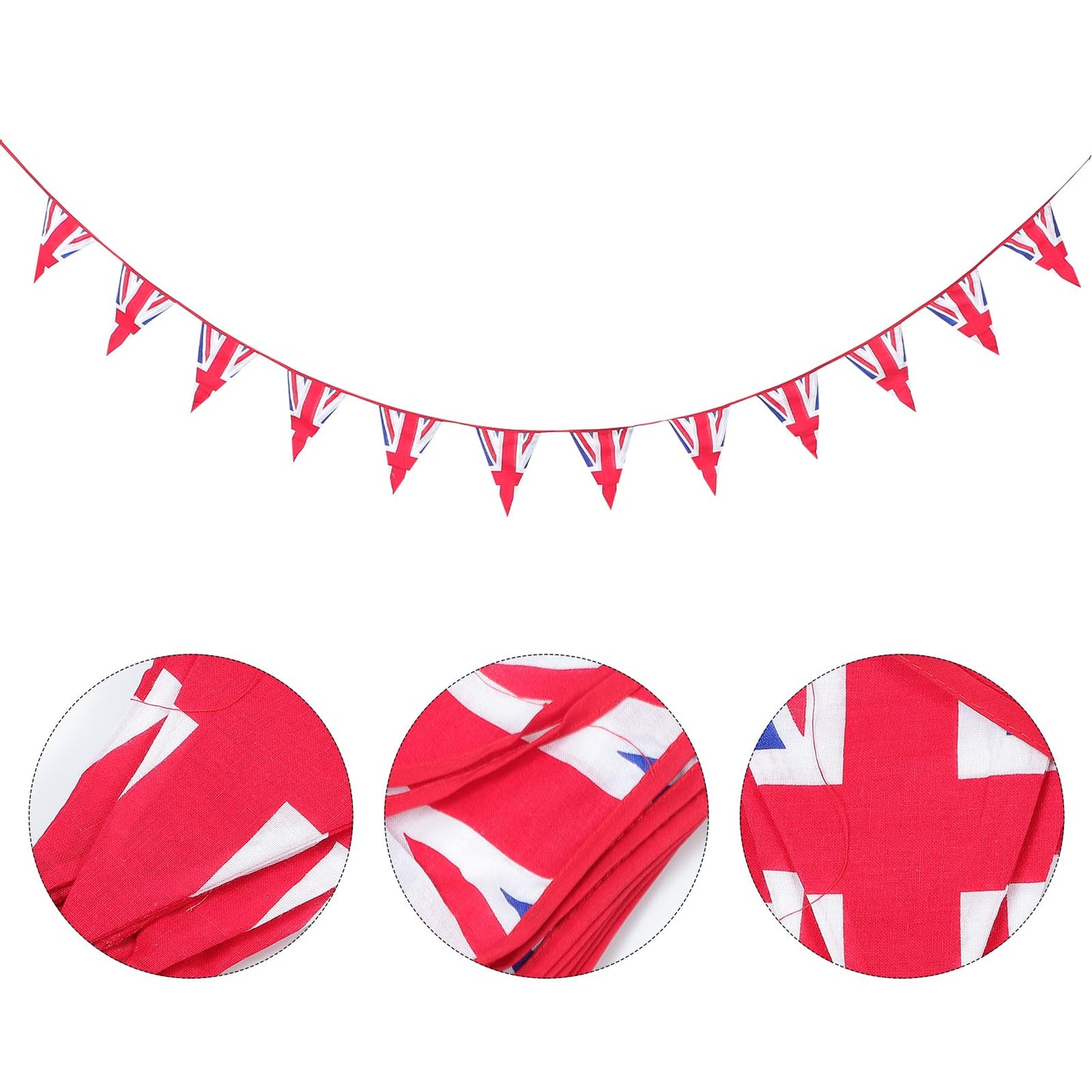 Amosfun 2piezas Banderín De Británica De Algodón para Decoración De Fiesta Guirnalda Colgante De Nacional para Eventos Y Celebraciones Casa Hotel Y Jardín