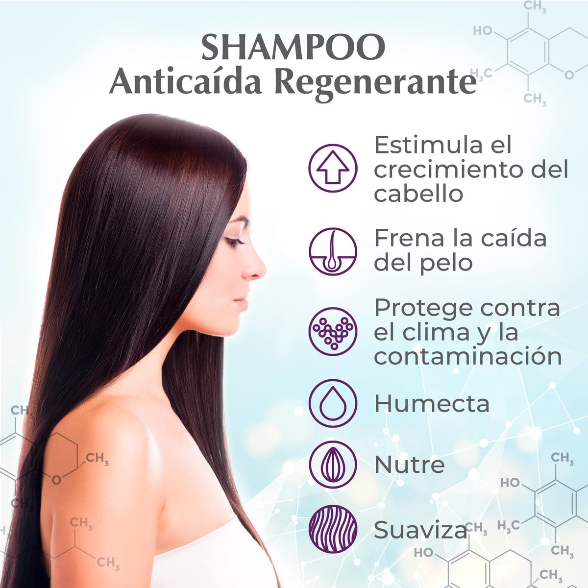 Kit Shampoo y Loción Anticaída Marie d’Argan Blanco con Procapil y Argán para Fortalecer y Nutrir el Cabello