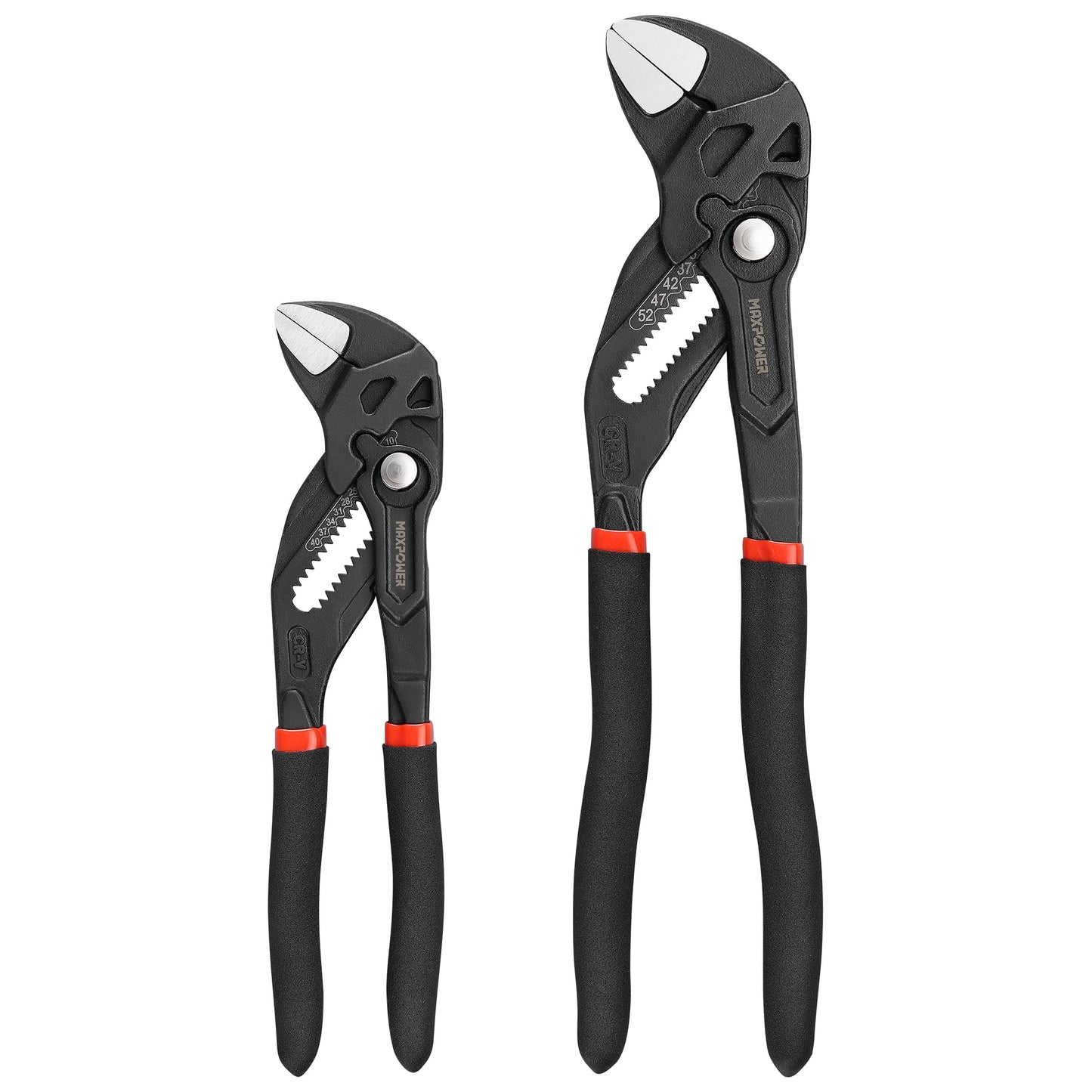 MAXPOWER - Llave de alicates de 2 piezas, 7 pulgadas, 10 pulgadas